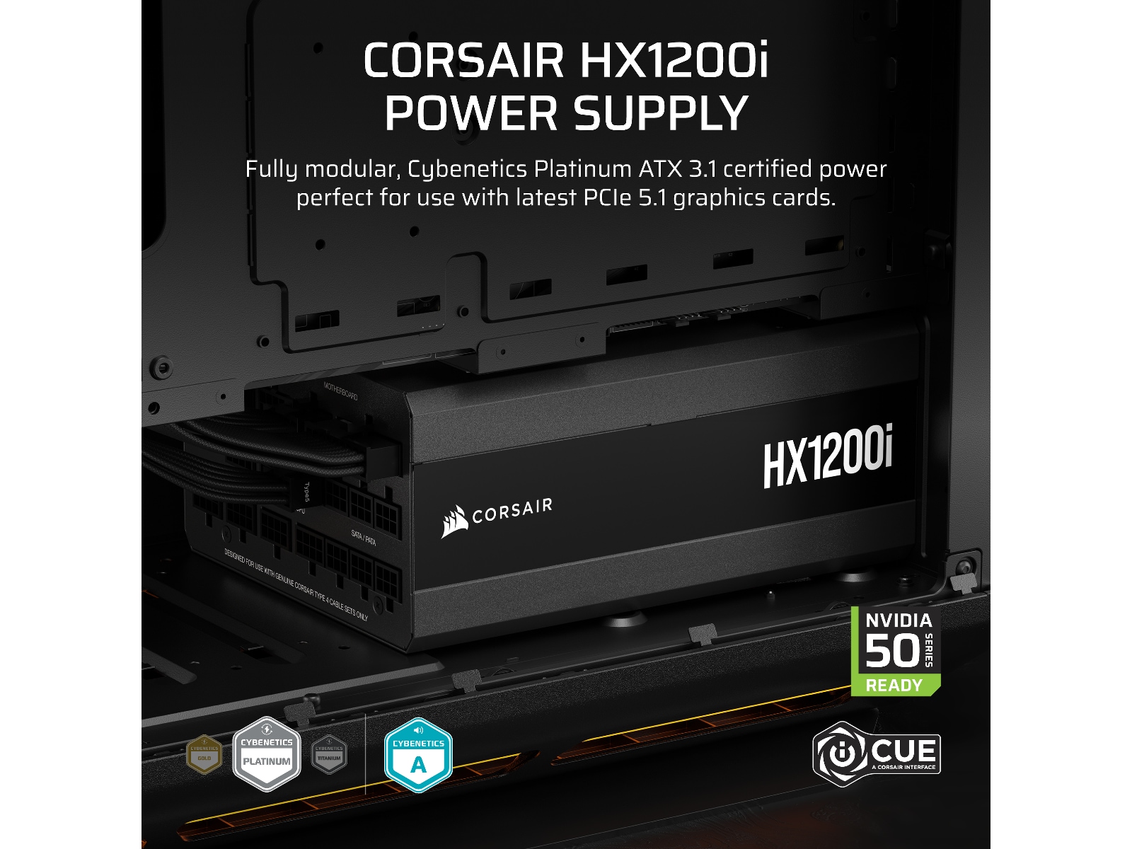 Corsair HXi Series HX1200i PSU (sort) Enheter