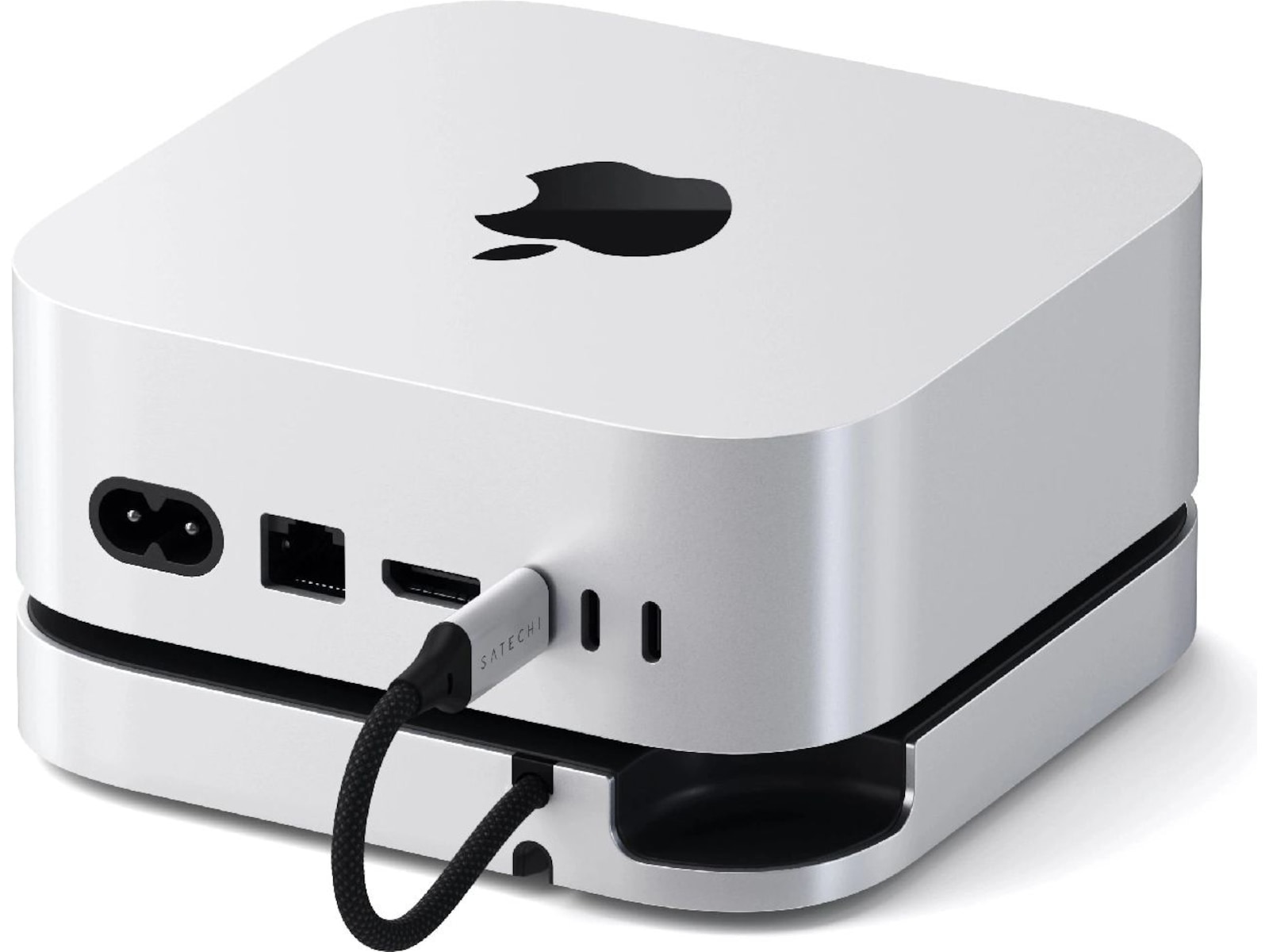Satechi Mac Mini M4 Stand & Hub (sølv) Docking