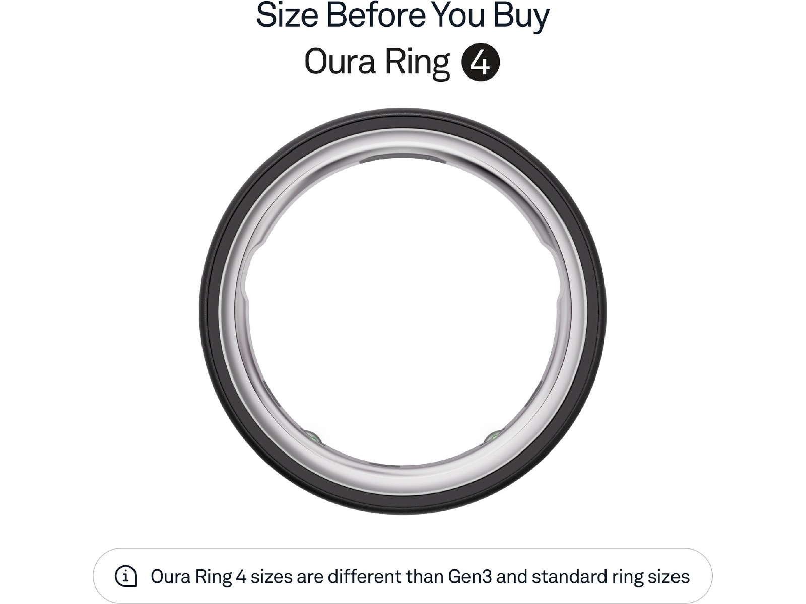 Oura Ring 4 Smart Ring str. 12 (stealth) -B-Grade Demo tilbehør til mobiler & klokker