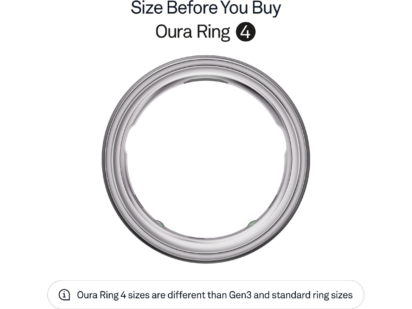 Oura Ring 4 Smart Ring str. 9 (børstet sølv) -B-Grade Demo tilbehør til mobiler & klokker