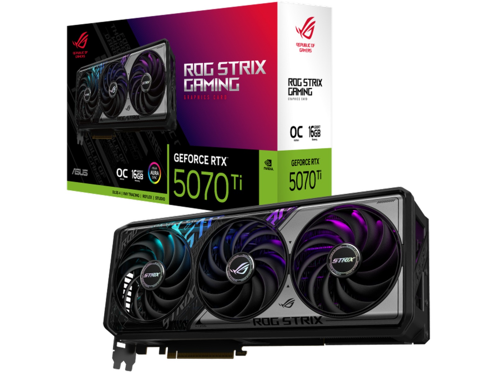 Asus ROG Strix GeForce RTX 5070 Ti OC Skjermkort