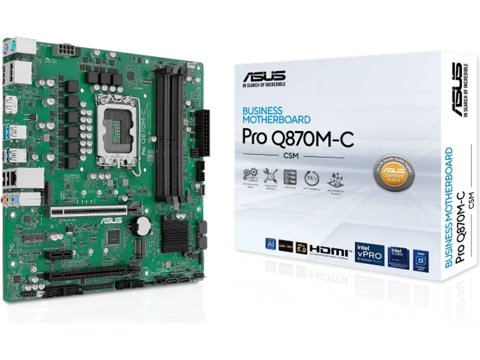 ASUS Pro Q870M-C-CSM Hovedkort Intel Socket