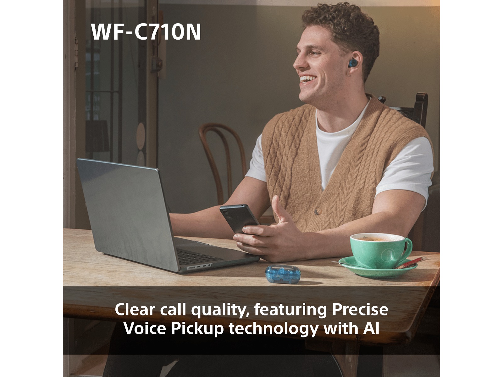 Sony WF-C710N Trådløse ørepropper, In-ear (blå) Ørepropper