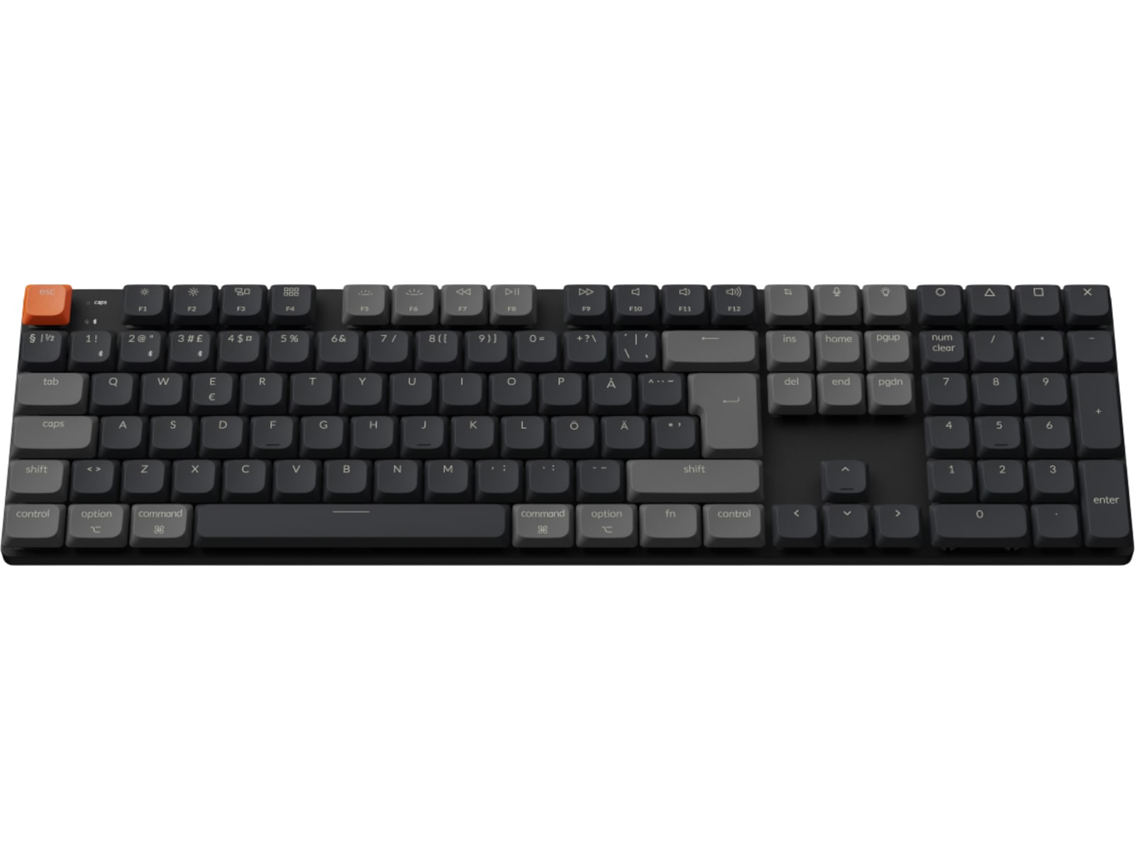 Keychron K5 V2 RGB Aluminium Hot Swap QMK Low Profile 2.0 Red trådløst tastatur Gamingtastatur