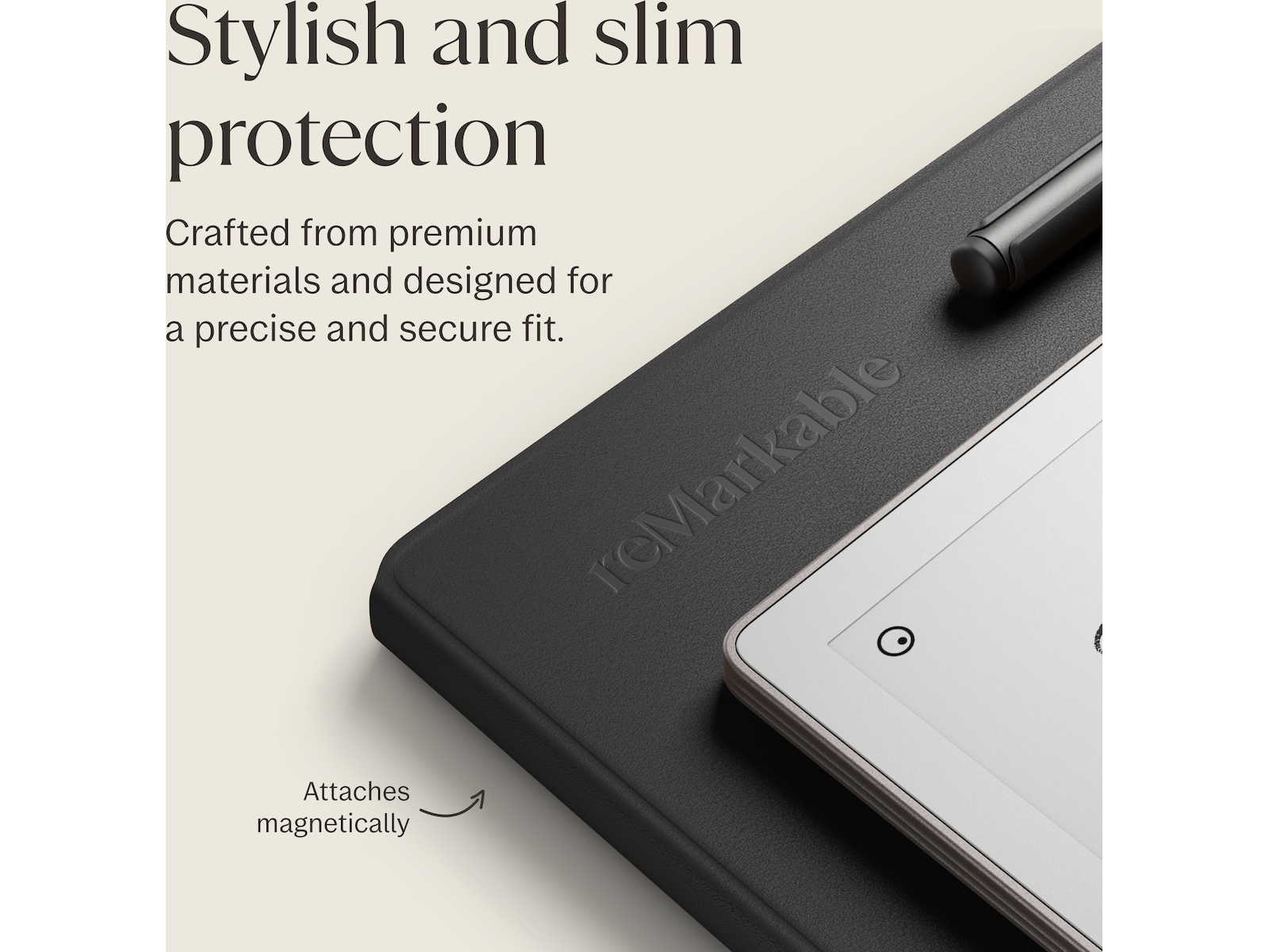 reMarkable Paper Pro 11,8" 64GB inkl. Marker Plus og Book Folio (sort skinn) Digitale notatblokker