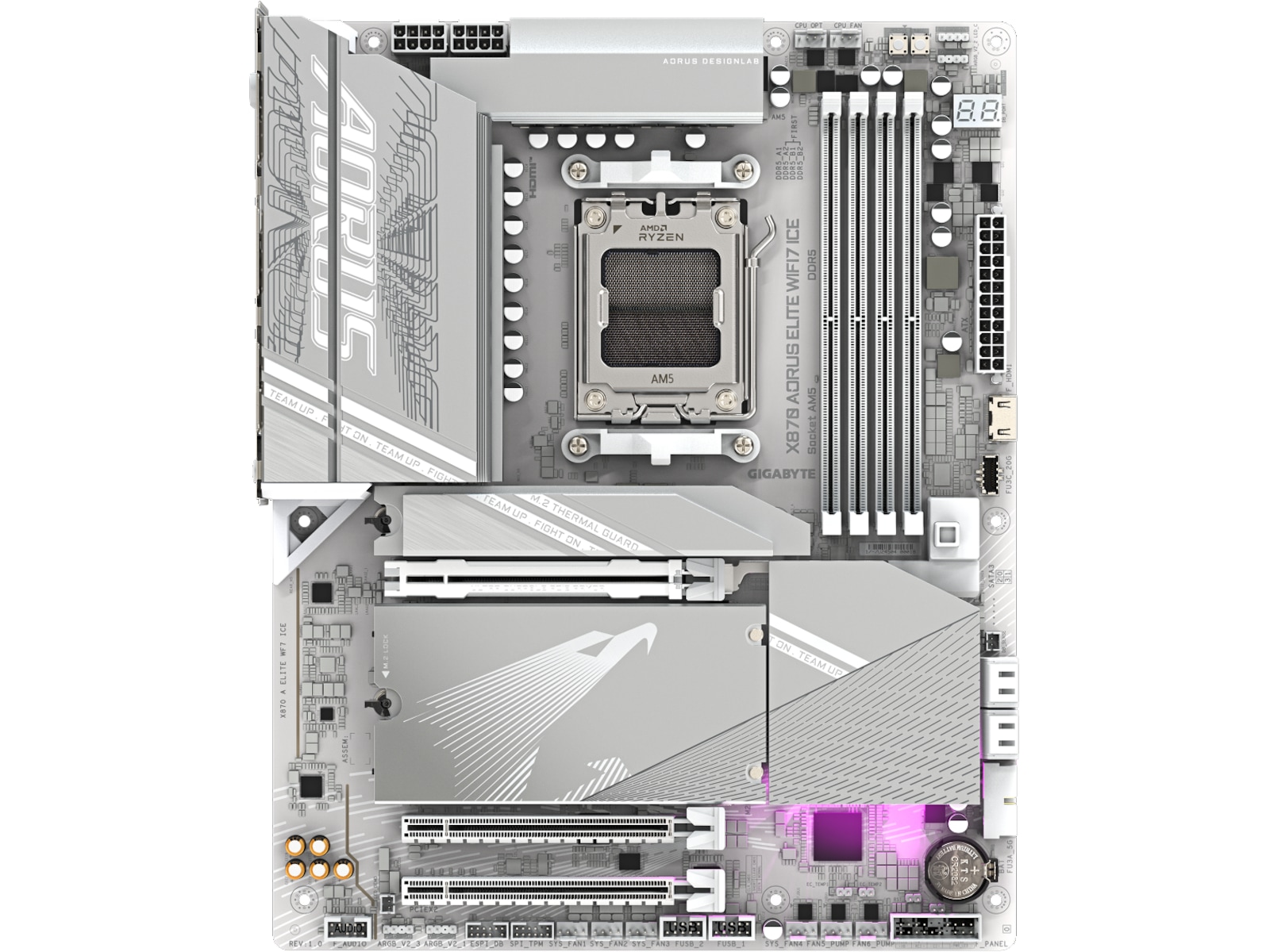 Gigabyte X870E AORUS ELITE WF7 ICE Hovedkort AMD Socket