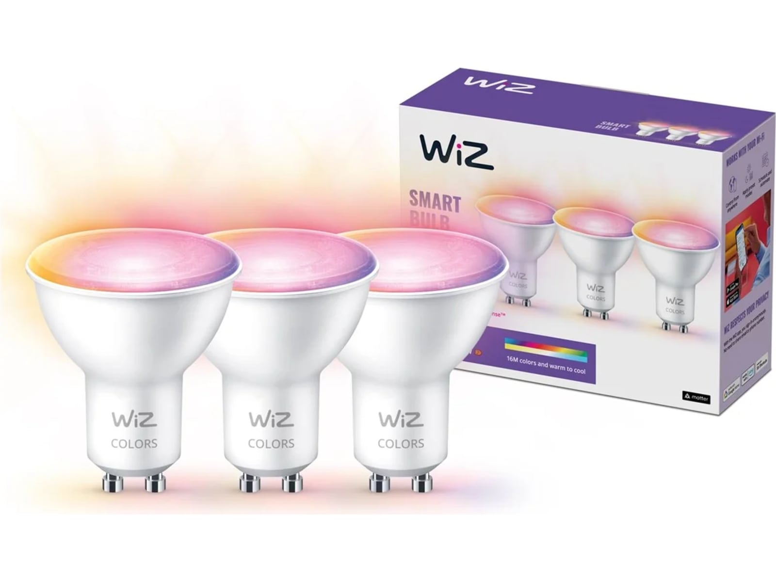 WiZ BLE spot 50w GU10 Lyspære (3-pack) Lyspærer & LED-pærer