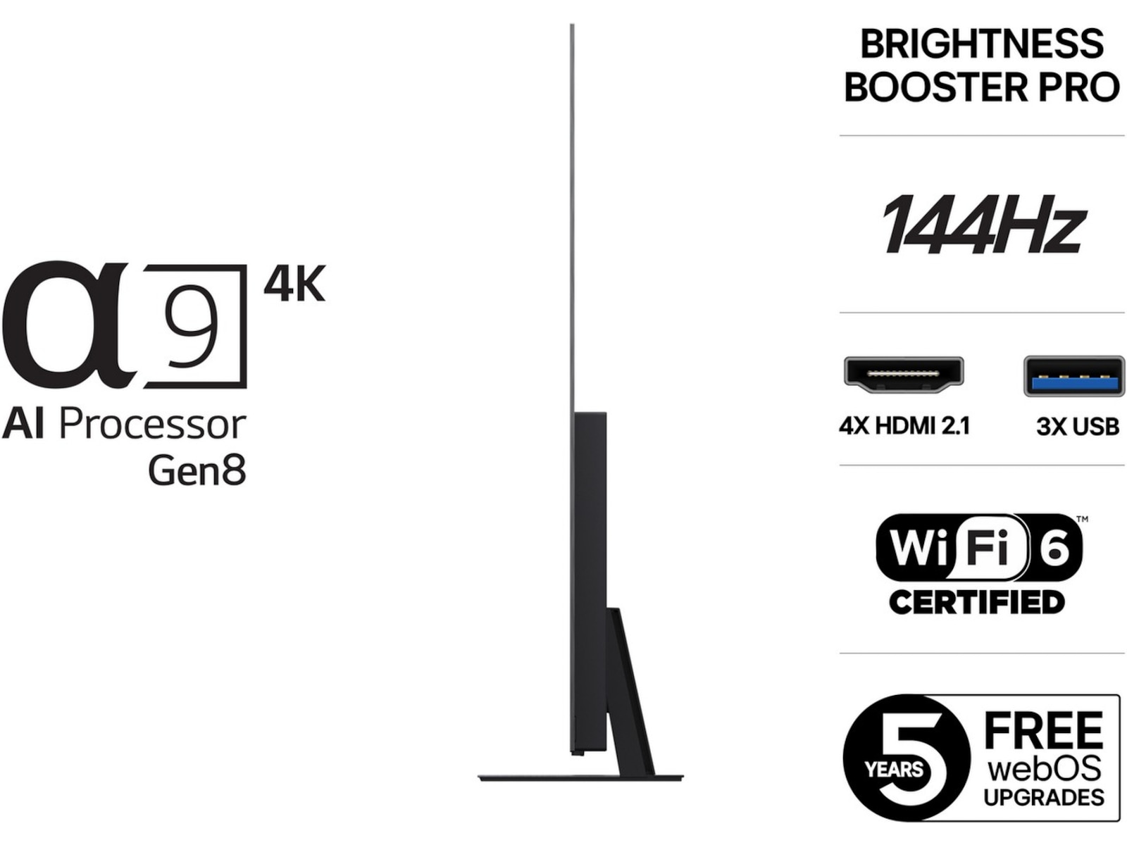 LG 83" C5 AI 4K OLED Smart TV (2025) + Soundbar Over 80 tommer TV