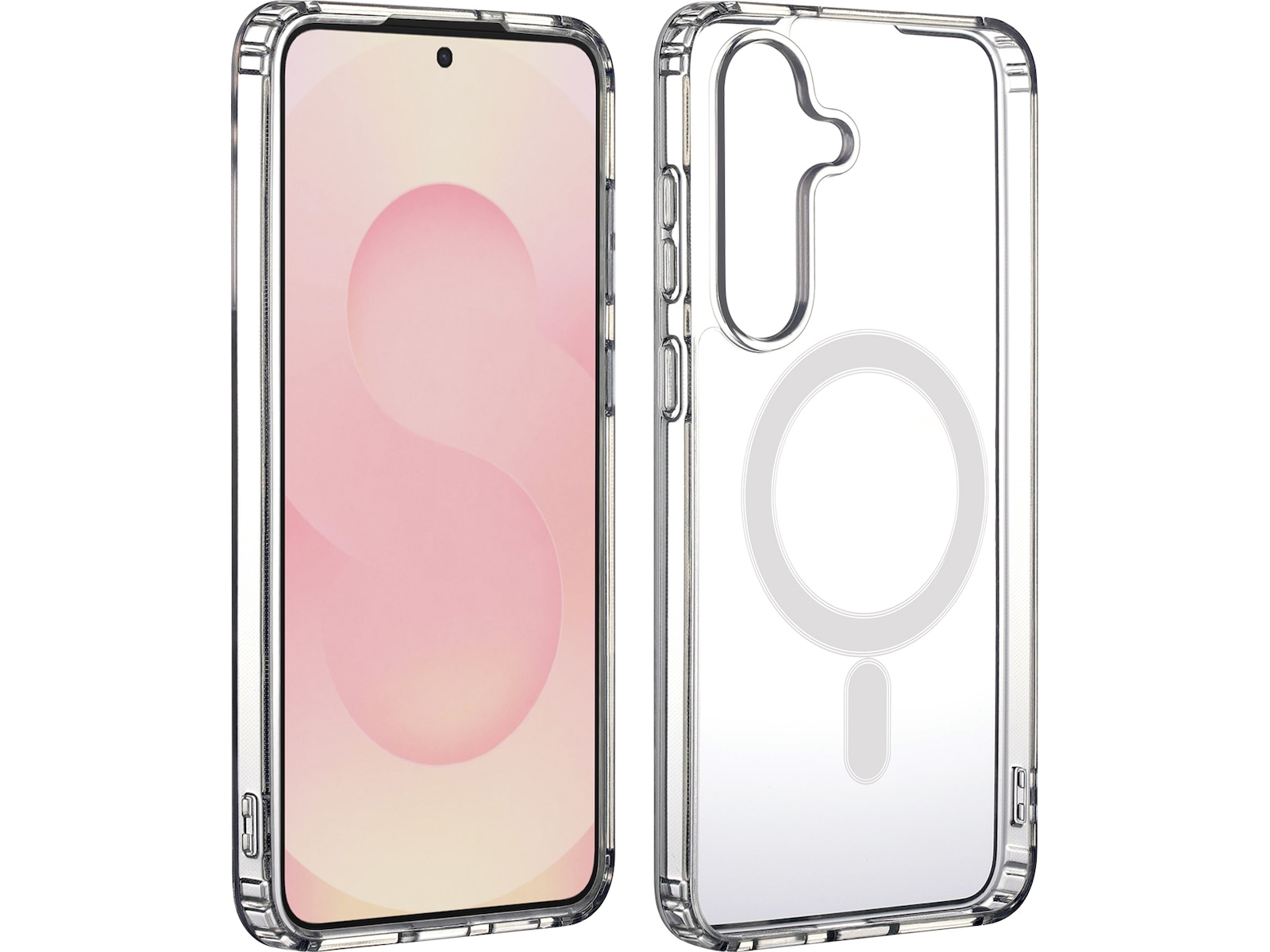 iiglo Galaxy S25 FE Magnetic Silikondeksel (gjennomsiktig) Deksel til mobiltelefon