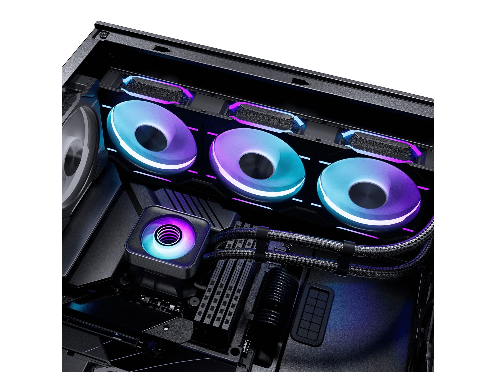 Phanteks Glacier One 360D30 X2 DRGB AIO Kjøler (sort) CPU - Vannkjøling