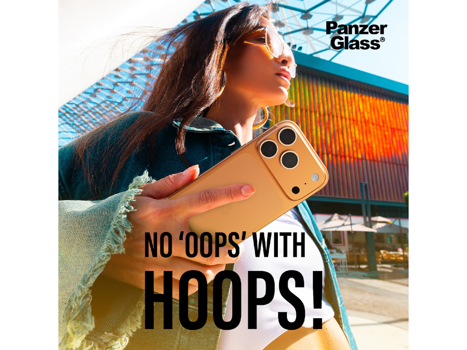 PanzerGlass iPhone Air Hoops Linsebeskytter (glitter silver) Skjermbeskyttelse