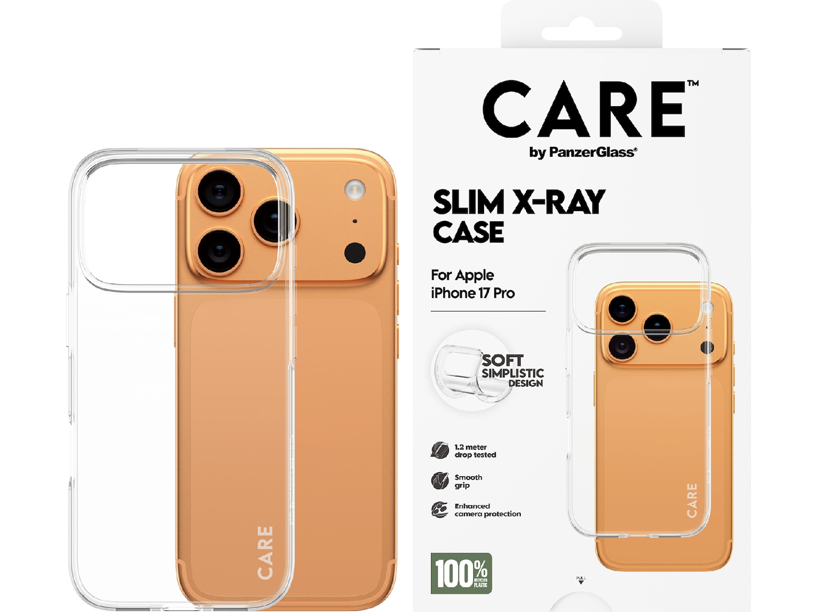 PanzerGlass CARE iPhone 17 Pro Fashion Silikondeksel (gjennomsiktig) Deksel til mobiltelefon