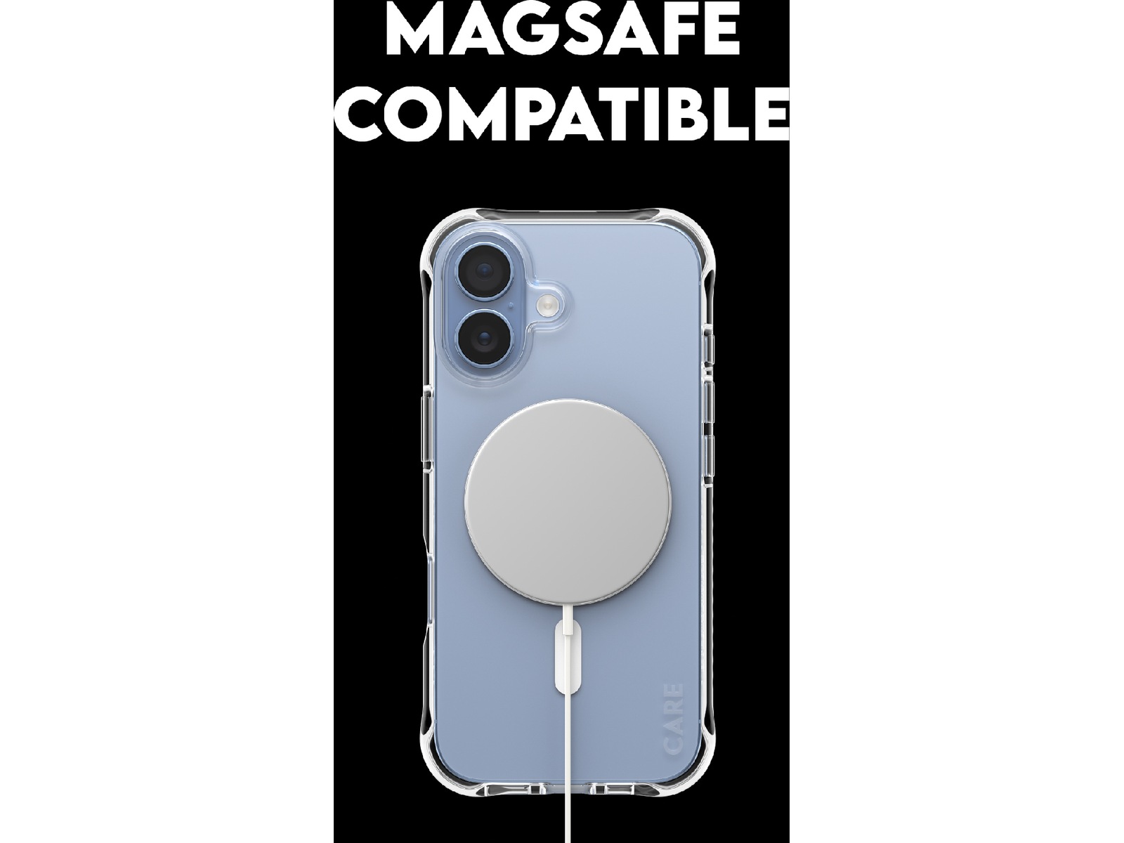 PanzerGlass CARE iPhone 17 Samba Hardcase deksel (gjennomsiktig/hvit) Deksel til mobiltelefon