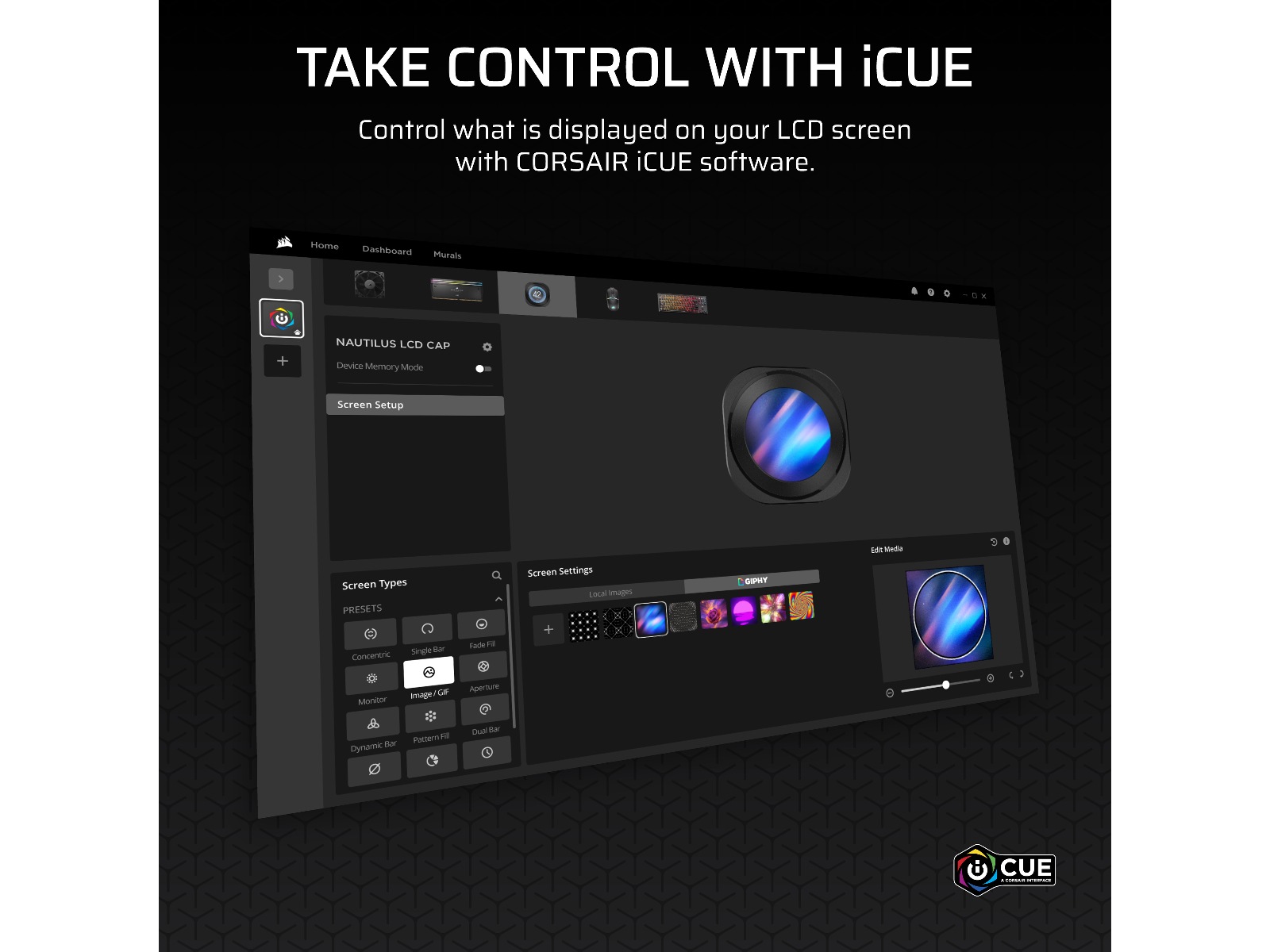 Corsair Nautilus 360 RS LCD Kjøler (sort) CPU - Vannkjøling