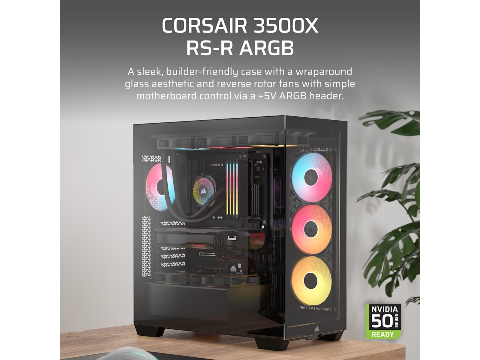 Corsair 3500X RSR ARGB Mid Tower (sort) Midi tower