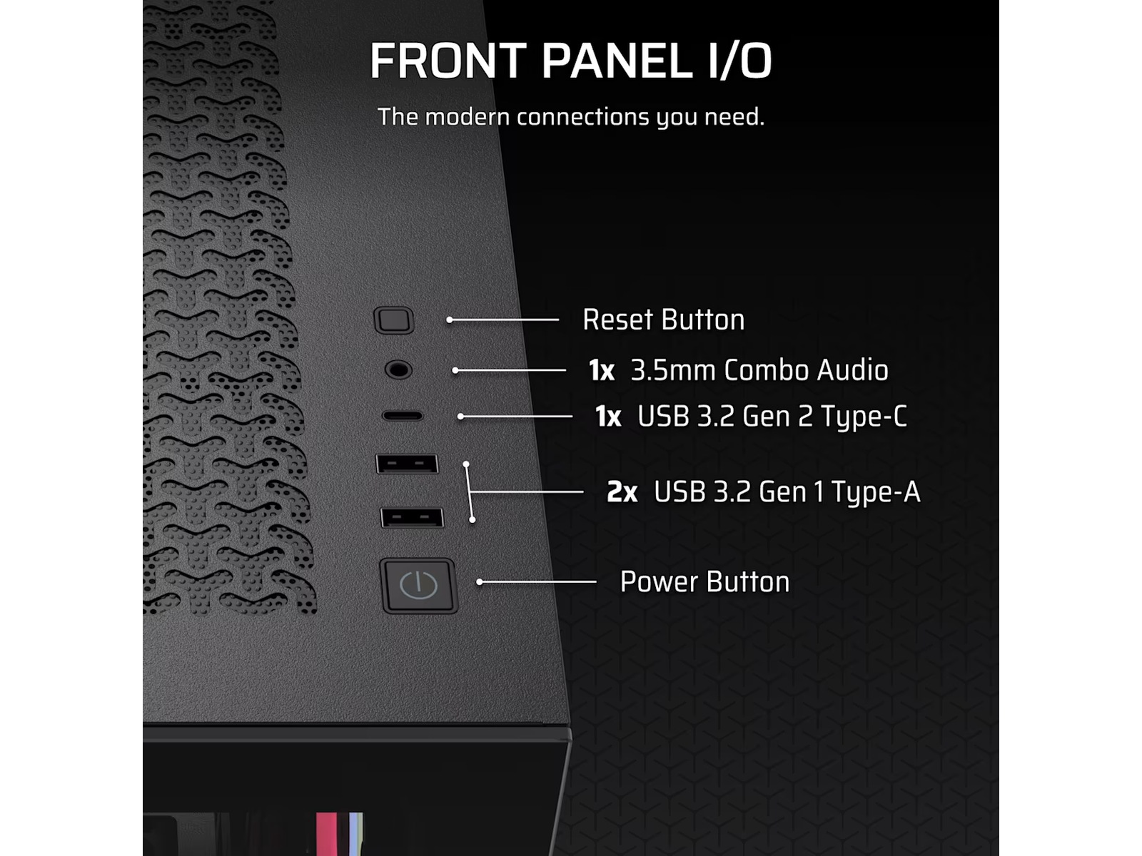 Corsair 3500X LXR LINK Mid Tower (sort) Midi tower