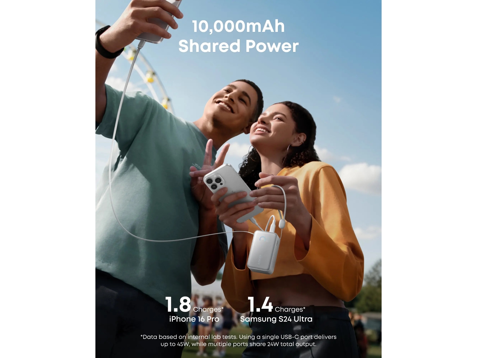 Anker Nano Powerbank 10.000mAh (hvit) Powerbank