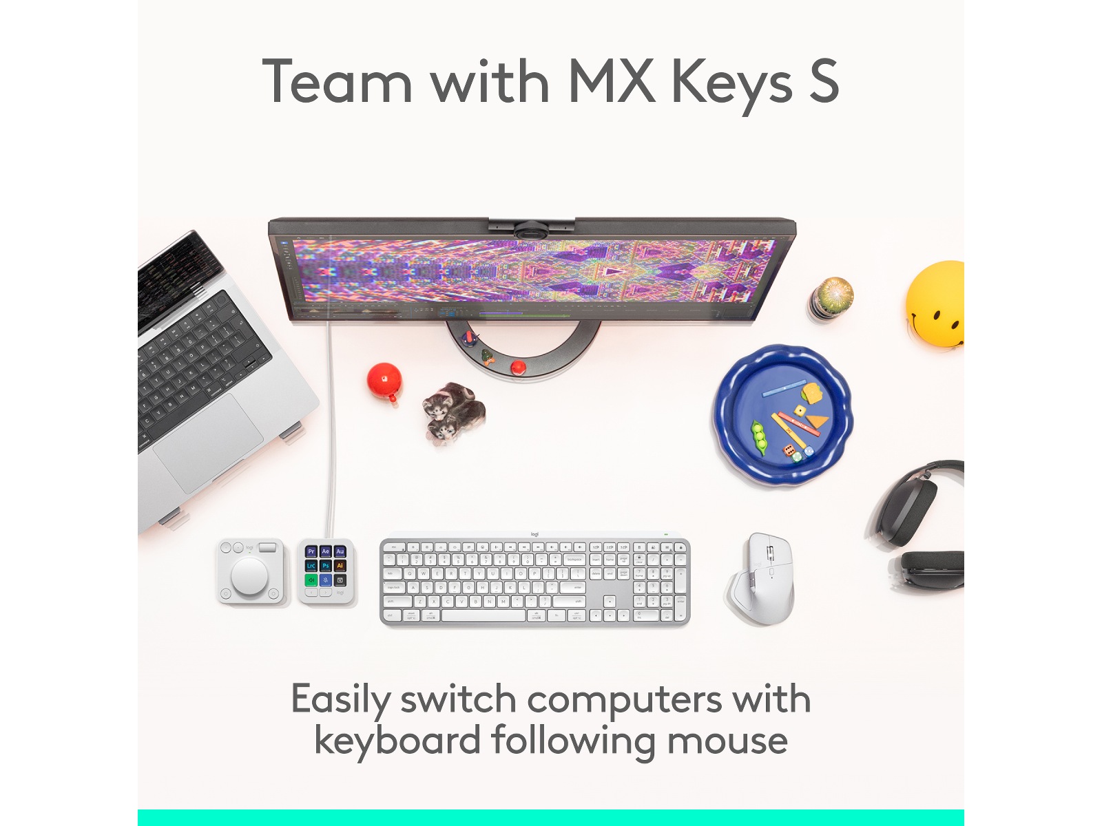 Logitech MX Master 4 Trådløs Ergonomisk Mus (lysegrå) Mus