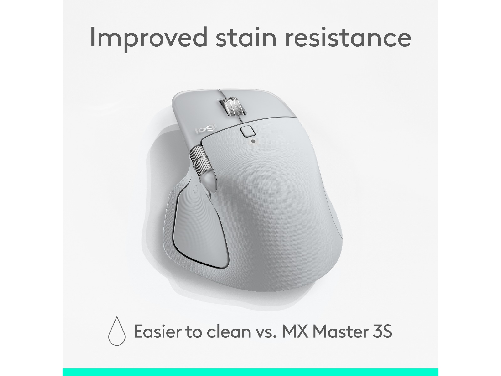 Logitech MX Master 4 Trådløs Ergonomisk Mus (lysegrå) Mus