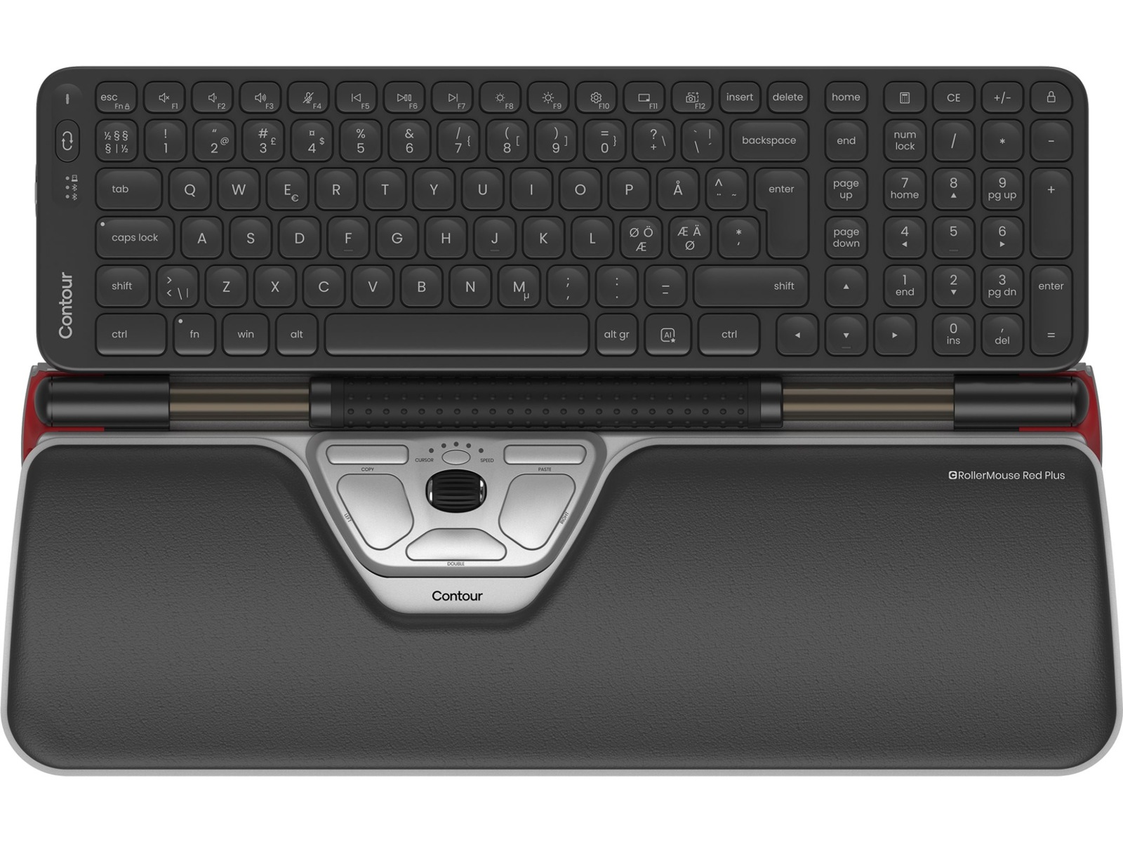Contour Balance Mid-Size Rollermouse Red Combo Trådløs Ergonomi