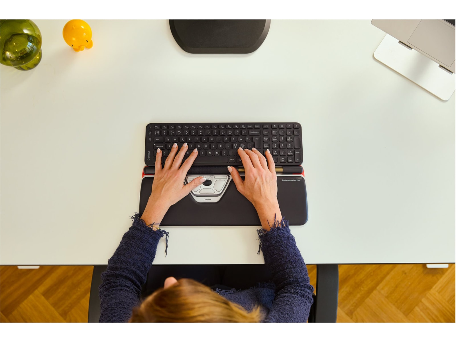 Contour Balance Mid-Size Rollermouse Red Combo Trådløs Ergonomi