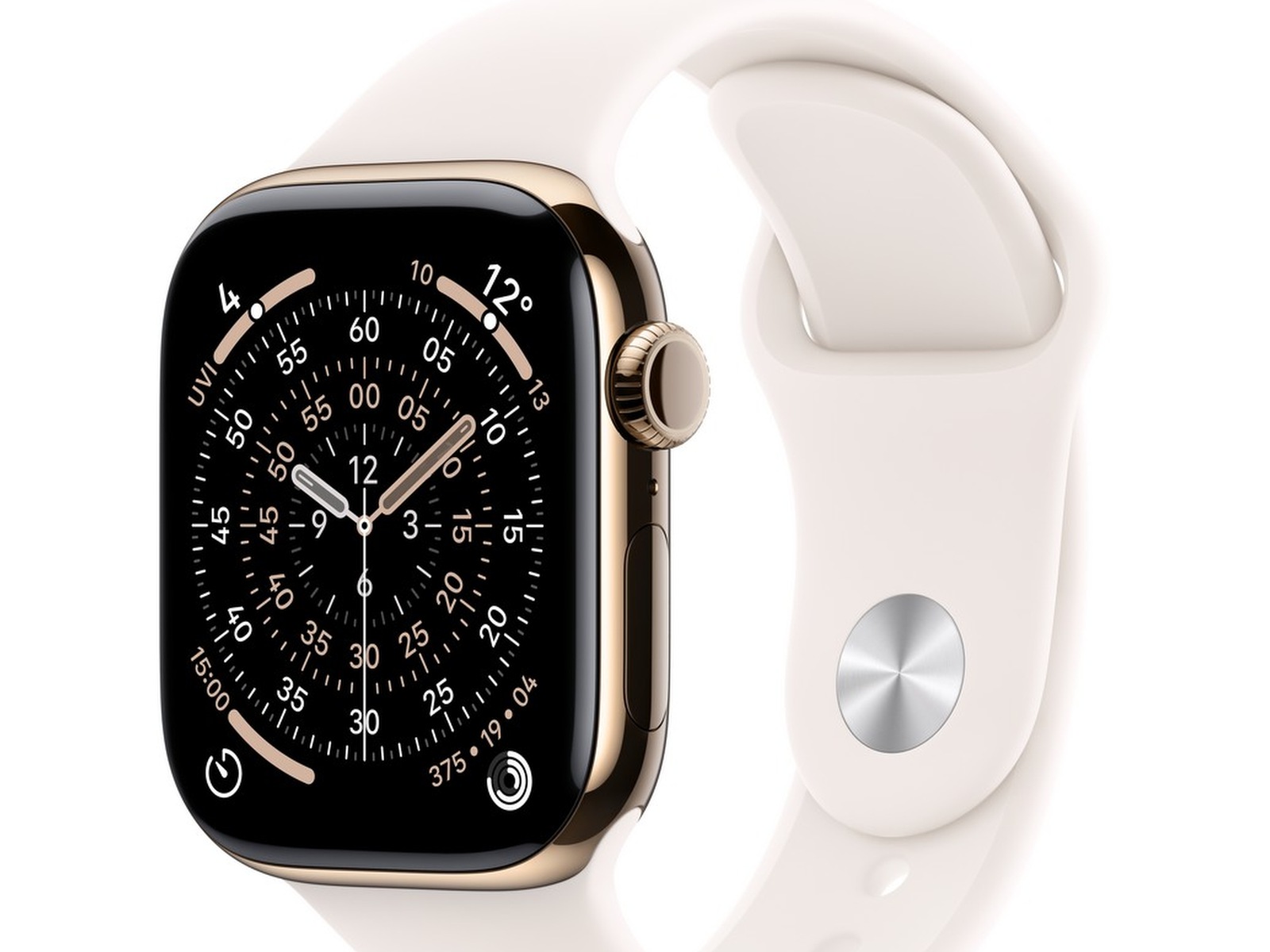 Apple Watch Series 11 GPS + LTE 46mm Titan (gullfarget) Smartklokker