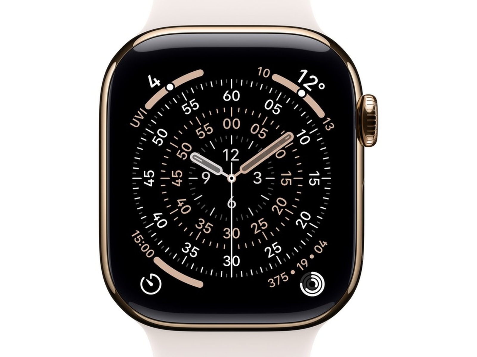 Apple Watch Series 11 GPS + LTE 46mm Titan (gullfarget) Smartklokker