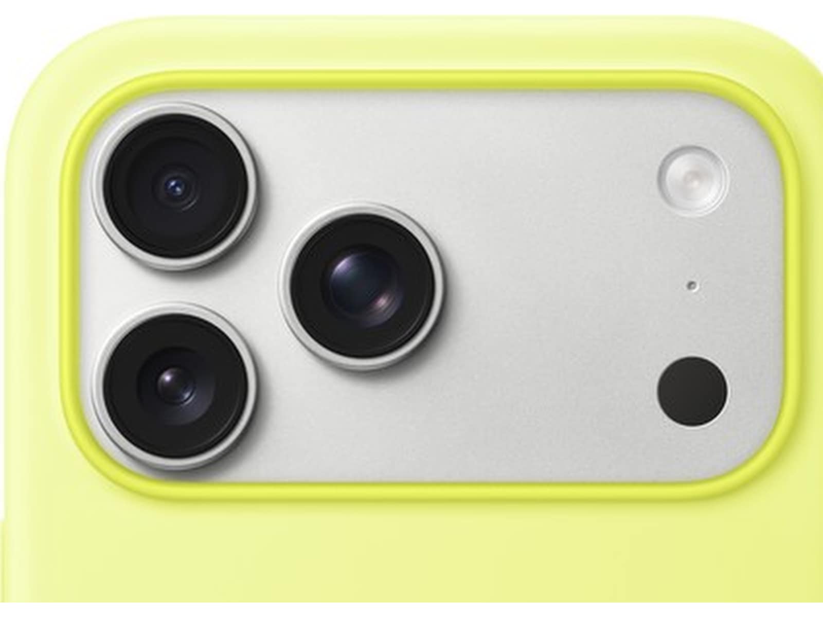 Apple iPhone 17 Pro Max silikondeksel (neongul) Deksel til mobiltelefon