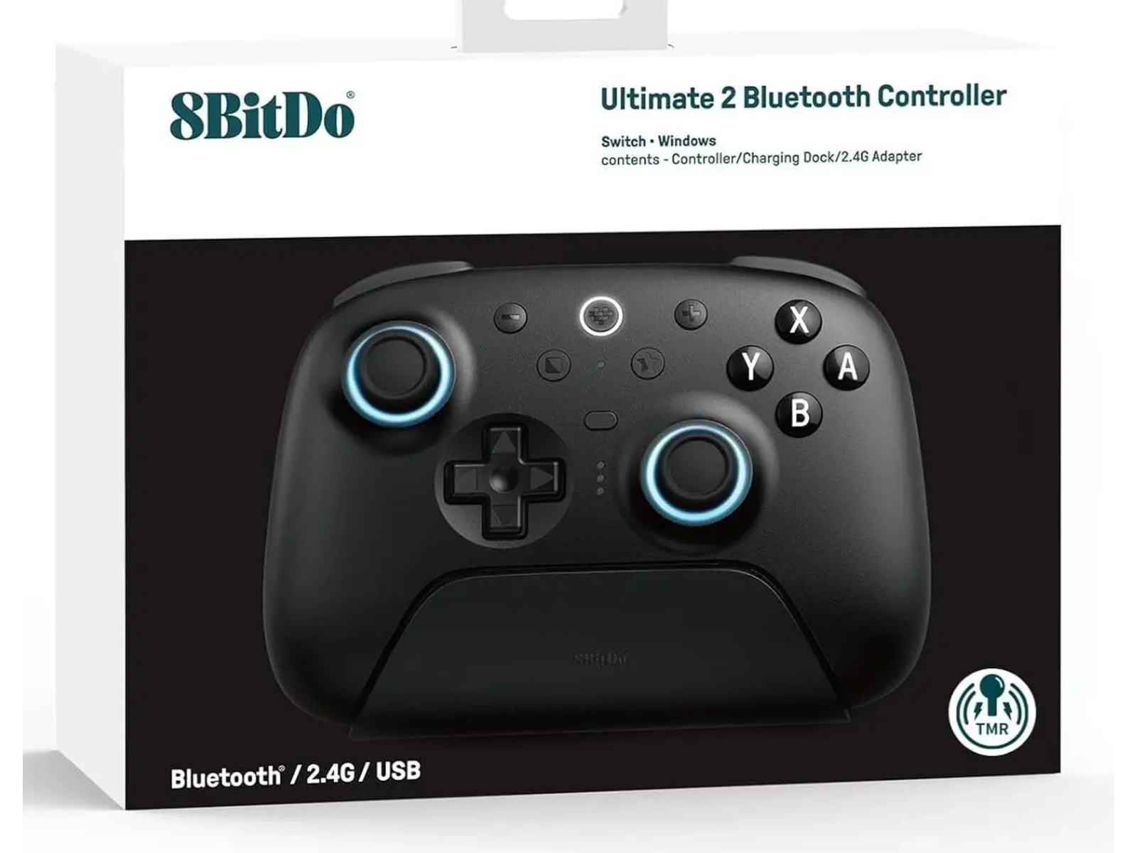 8BitDo Ultimate 2 Trådløs Bluetooth Kontroller (sort) Gamepad