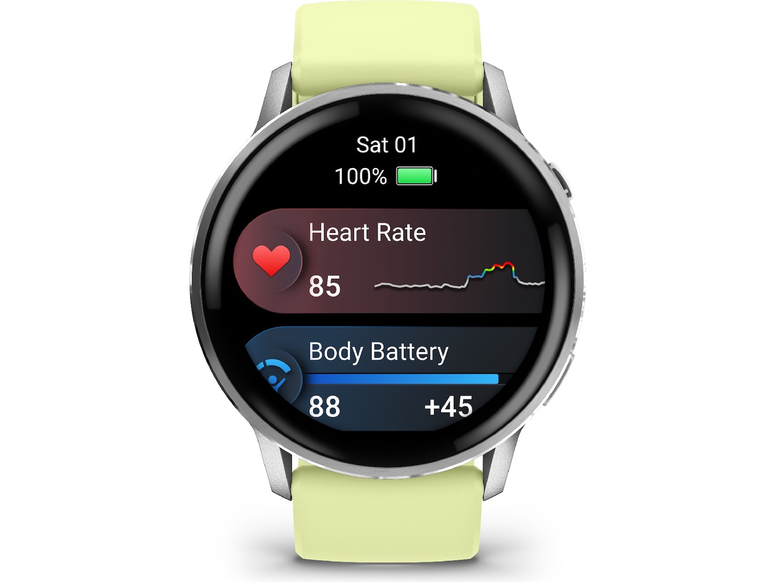 Garmin Venu 4 45mm GPS (silver/citron) Smartklokker