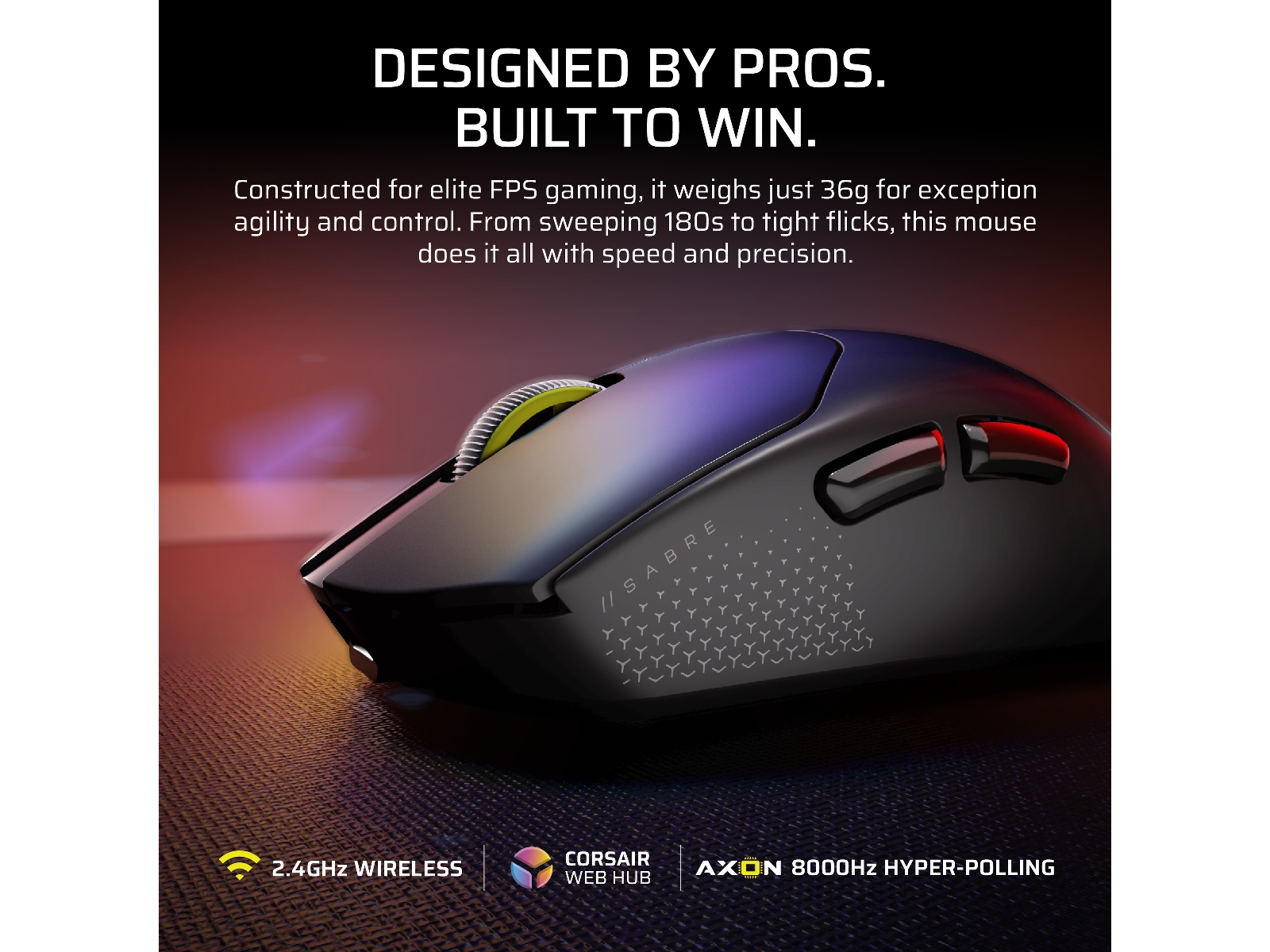 Corsair Sabre v2 Pro Ultralight Trådløs Gaming Mus (hvit) Gaming Mus