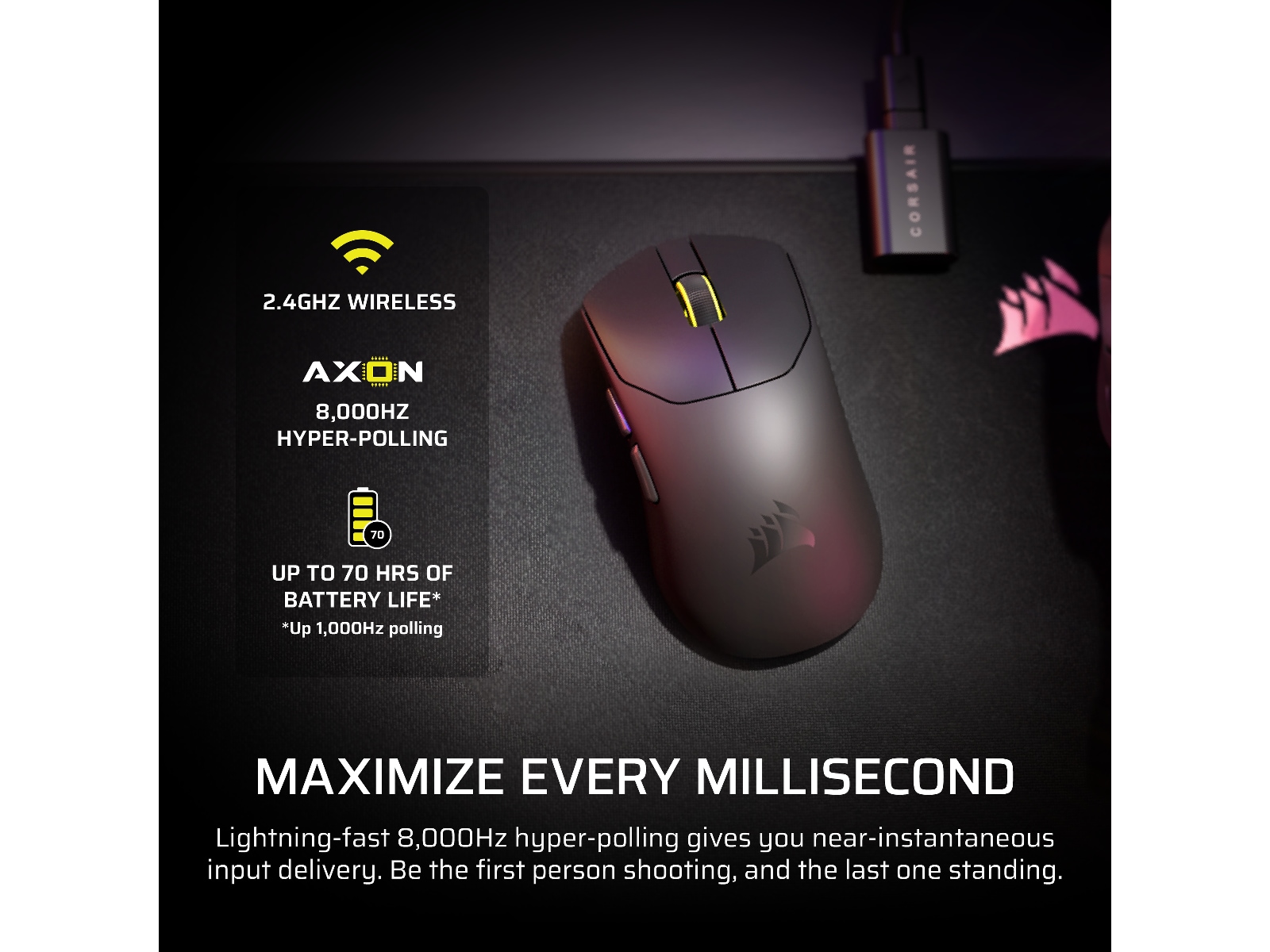 Corsair Sabre v2 Pro Ultralight Trådløs Gaming Mus (hvit) Gaming Mus