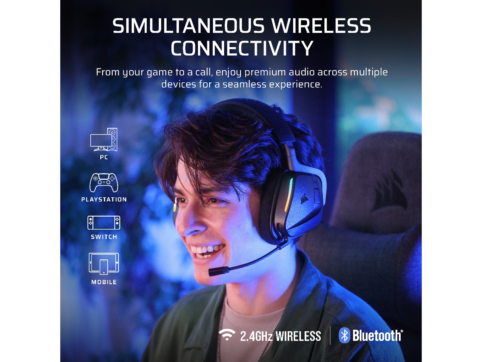 Corsair VOID MAX v2 Trådløst Gamingheadset (sort) Gaming headset