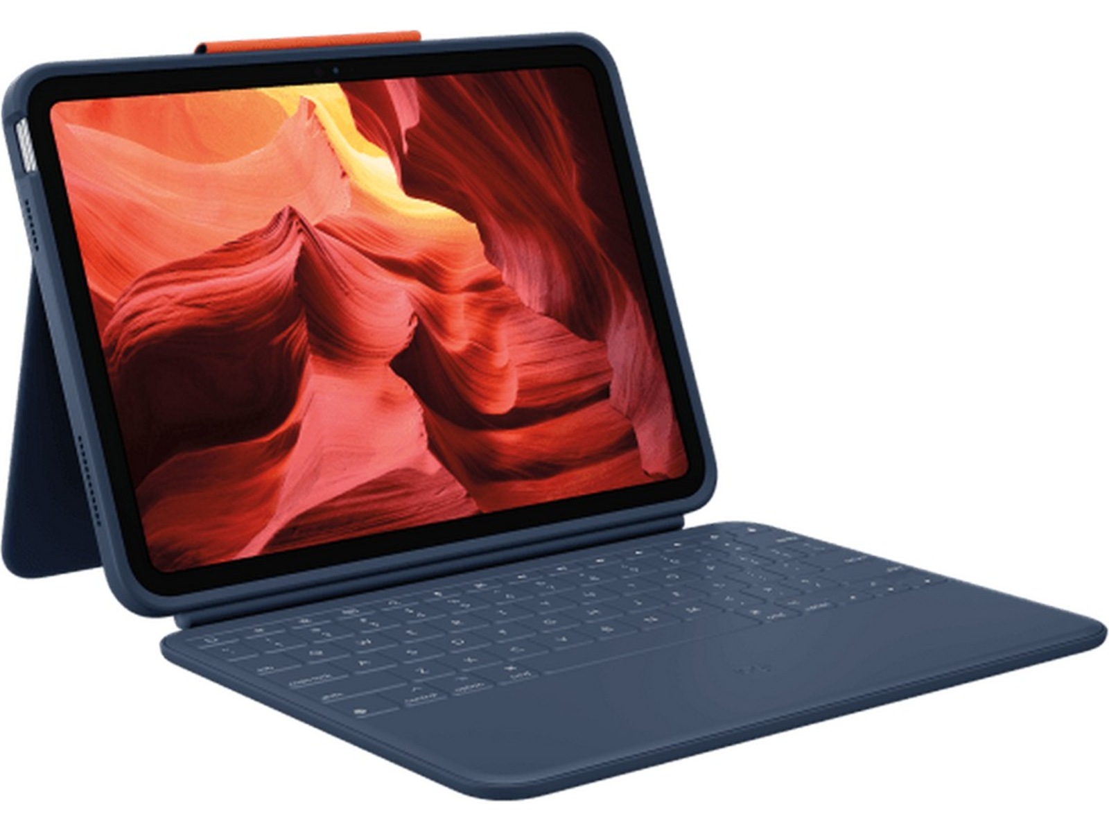 Logitech iPad 10,9" / 11" Rugged Combo 4 tastaturdeksel (blå) -B-Grade Demo annet i PC & nettbrett
