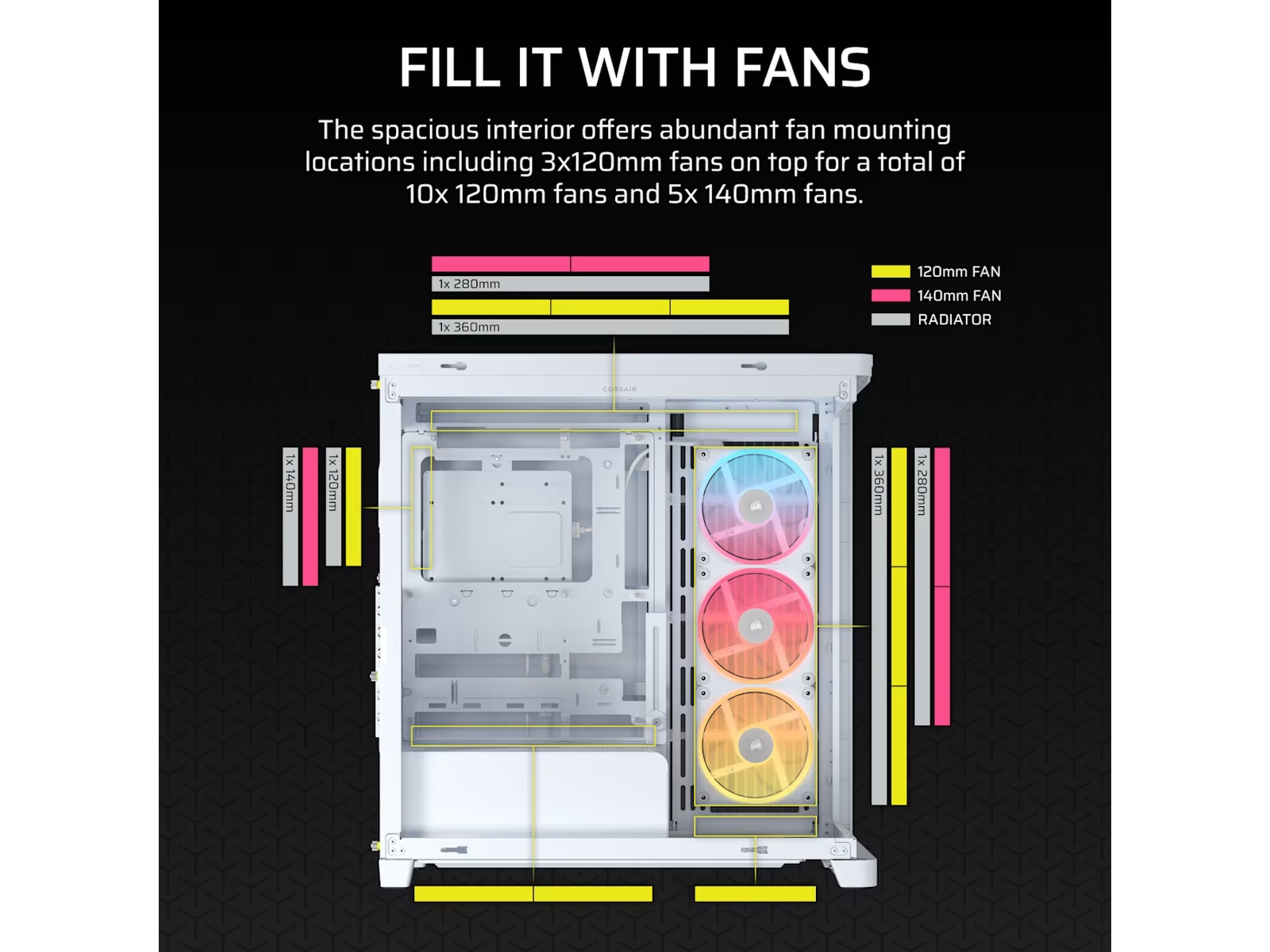 Corsair FRAME 4500X LX-R RGB Mid Tower (hvit) -B-Grade Demo annet i datautstyr