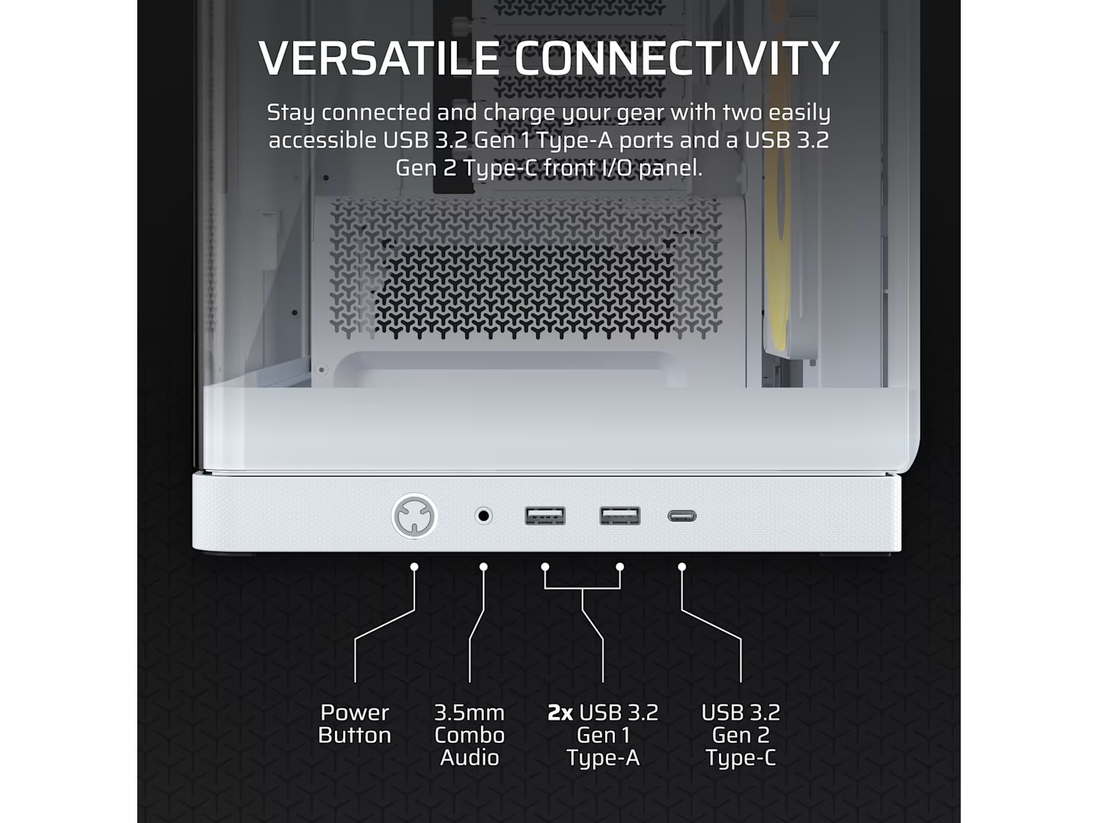 Corsair FRAME 4500X LX-R RGB Mid Tower (hvit) -B-Grade Demo annet i datautstyr