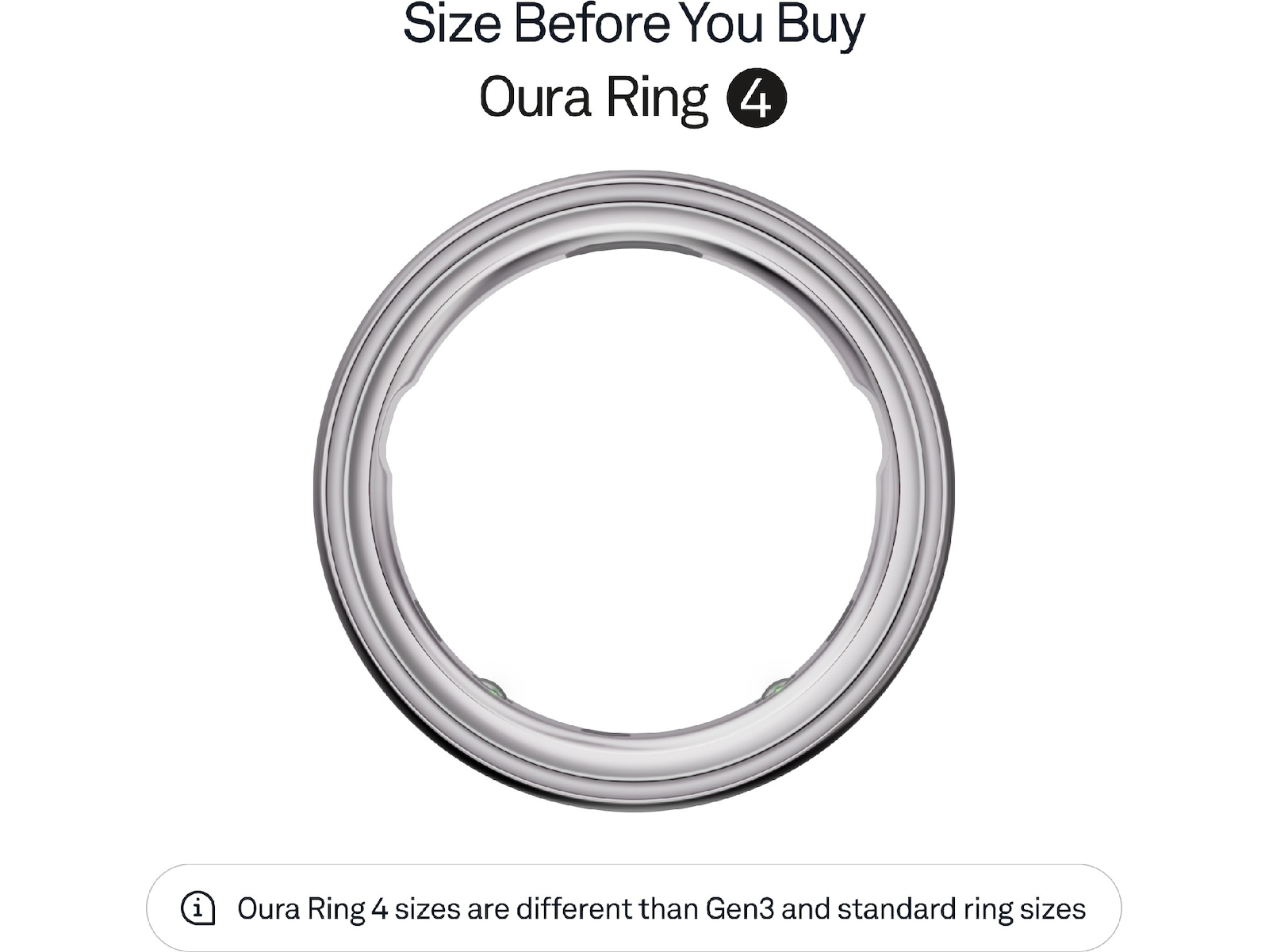 Oura Ring 4 Smart Ring str. 5 (sølv) -B-Grade Demo tilbehør til mobiler & klokker