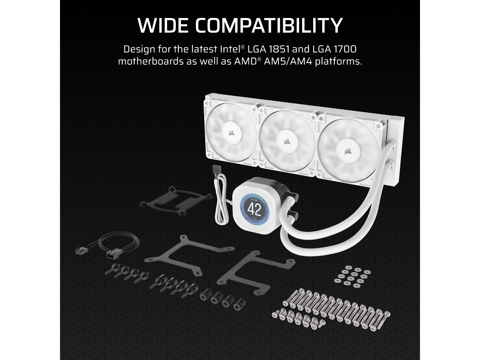 Corsair Nautilus 360 RS LCD Kjøler (hvit) -B-Grade Demo annet i datautstyr