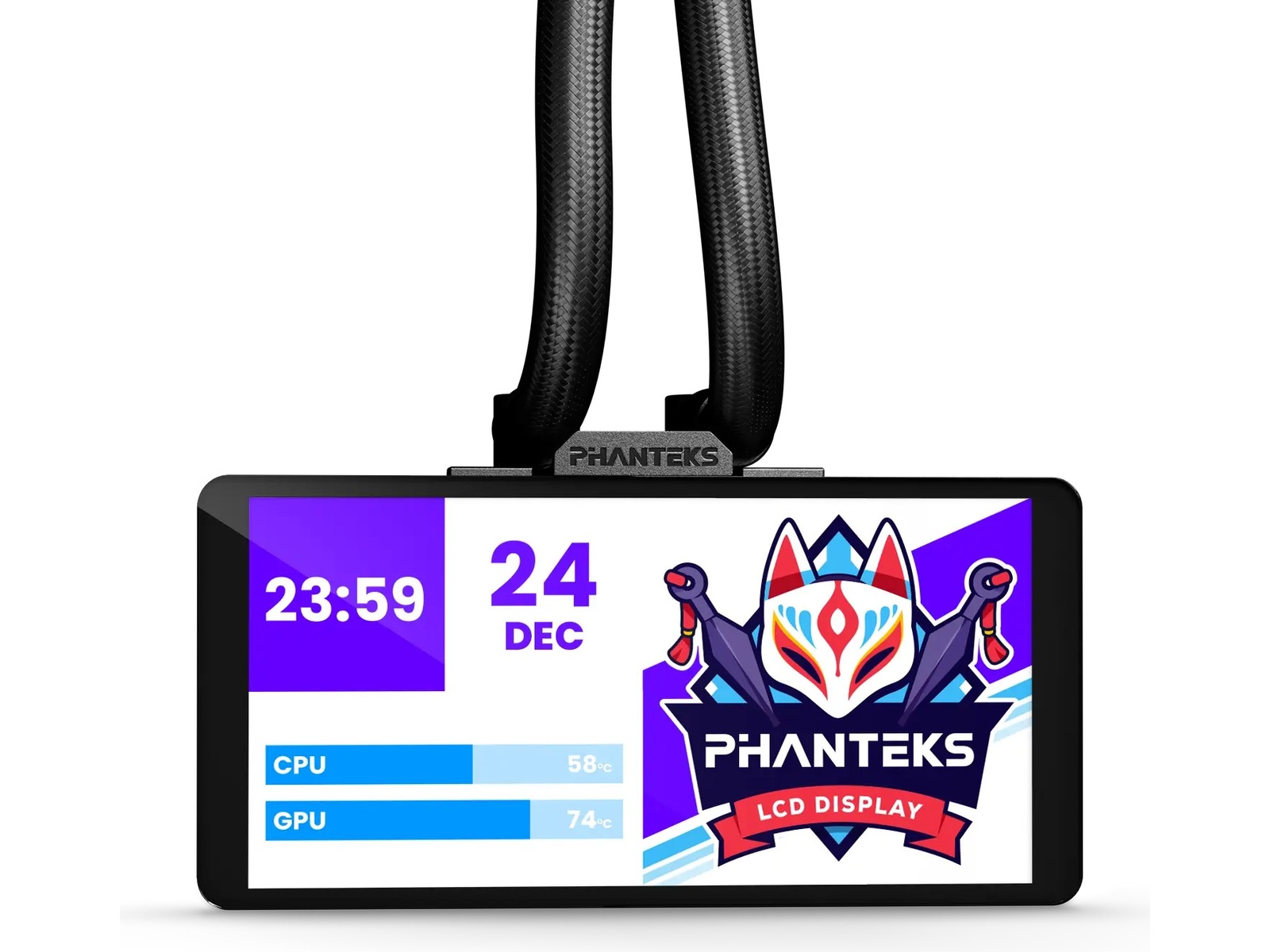 Phanteks Glacier One 36025 LCD Kjøler (sort) CPU - Vannkjøling