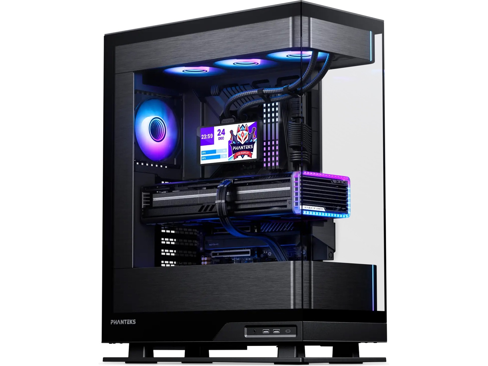 Phanteks Glacier One 36025 LCD Kjøler (sort) CPU - Vannkjøling