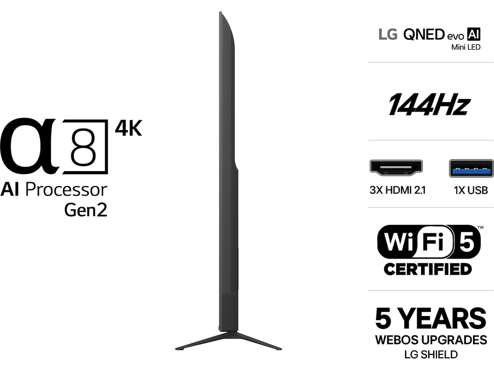 LG 85'' QNED 82B6A MiniLED 4K TV (2026) Over 80 tommer TV