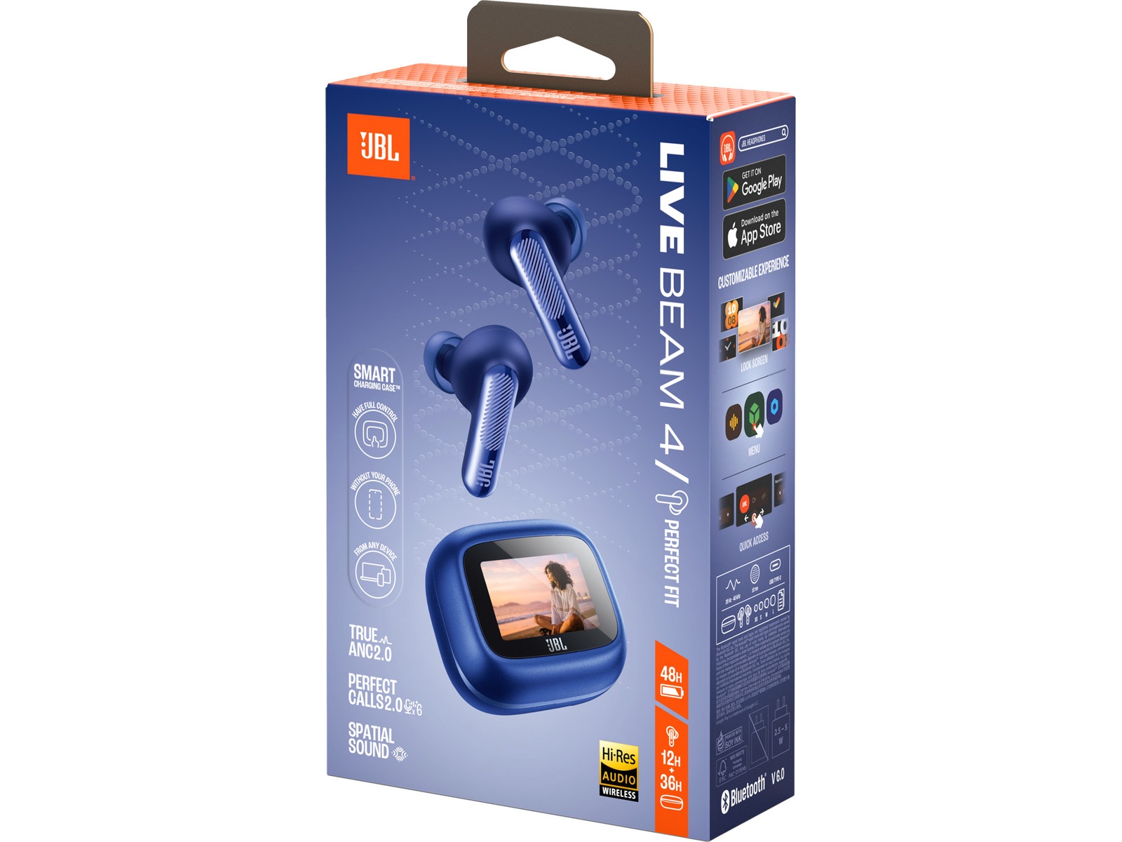 JBL Live Beam 4 trådløse ørepropper (blå) Ørepropper