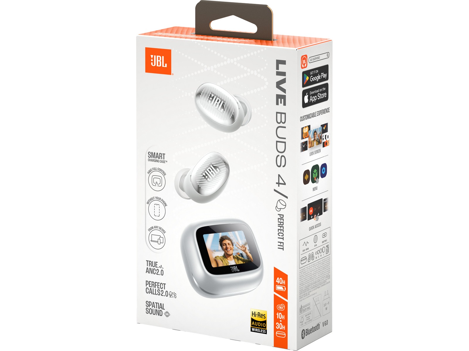 JBL LIVE BUDS 4 trådløse ørepropper med ANC (sølv) Ørepropper