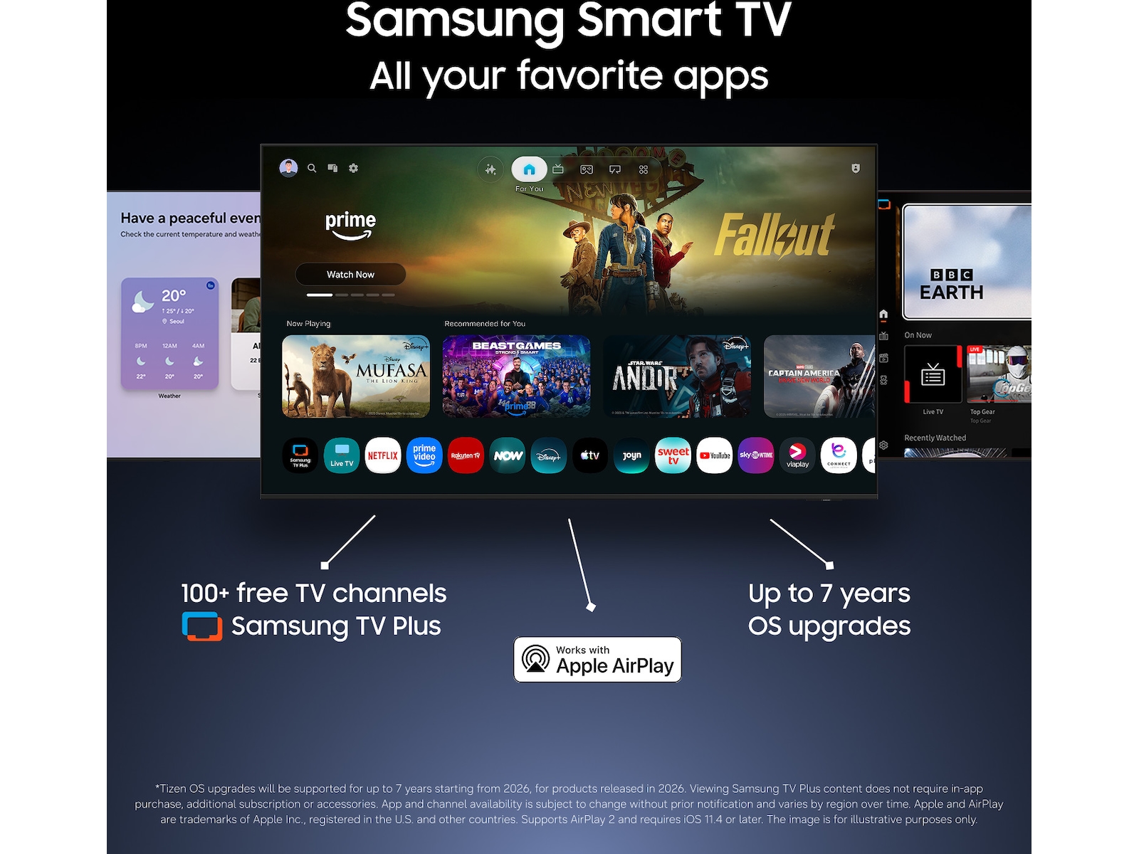 Samsung 65" U7005H Crystal UHD 4K Smart-TV (2026) 60 - 69 tommer TV