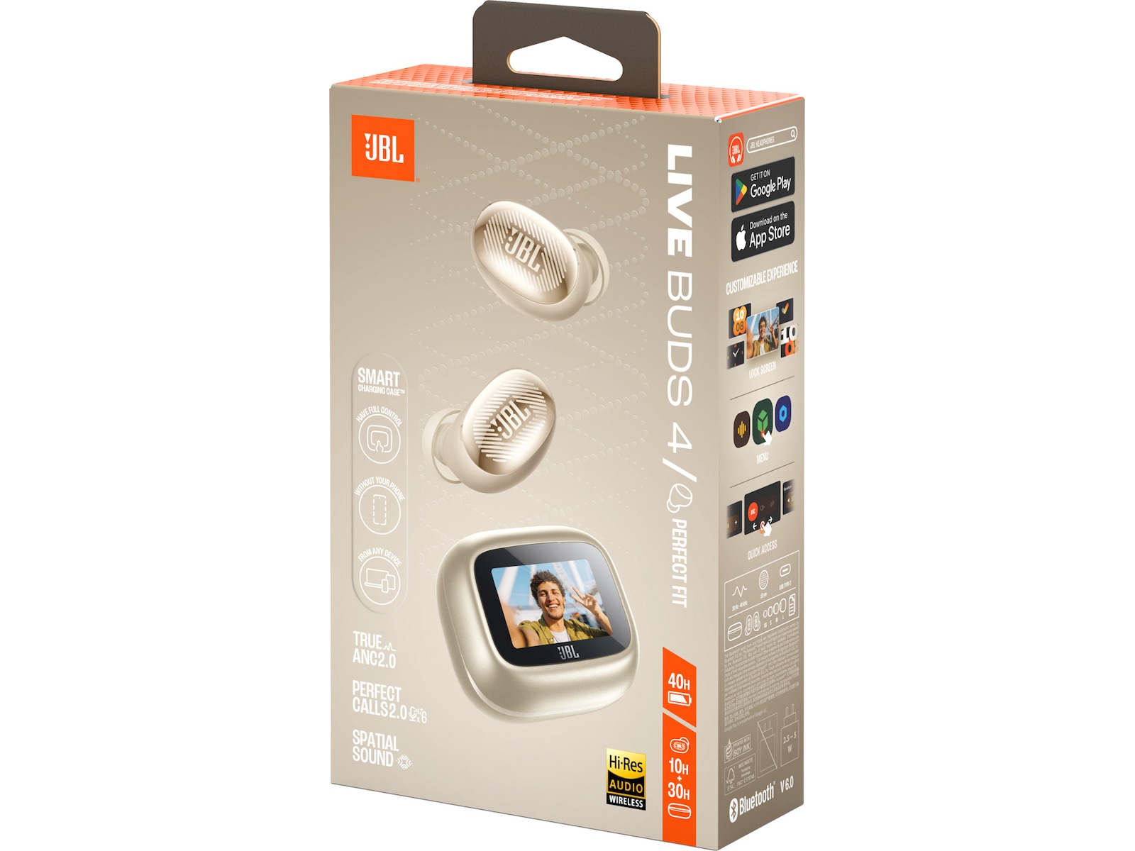 JBL LIVE BUDS 4 trådløse ørepropper med ANC (champagne) Ørepropper