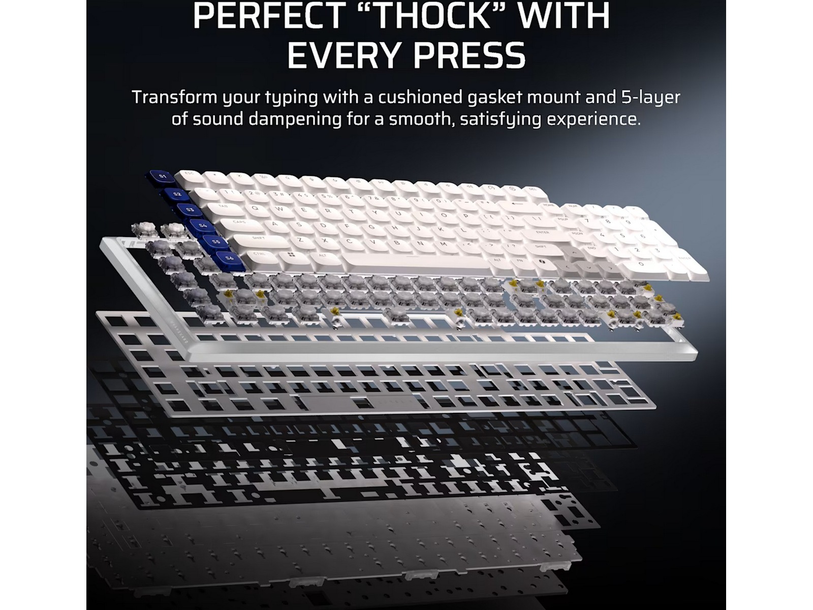 Corsair Vanguard Air 99 trådløst gamingtastatur (hvit) Gamingtastatur