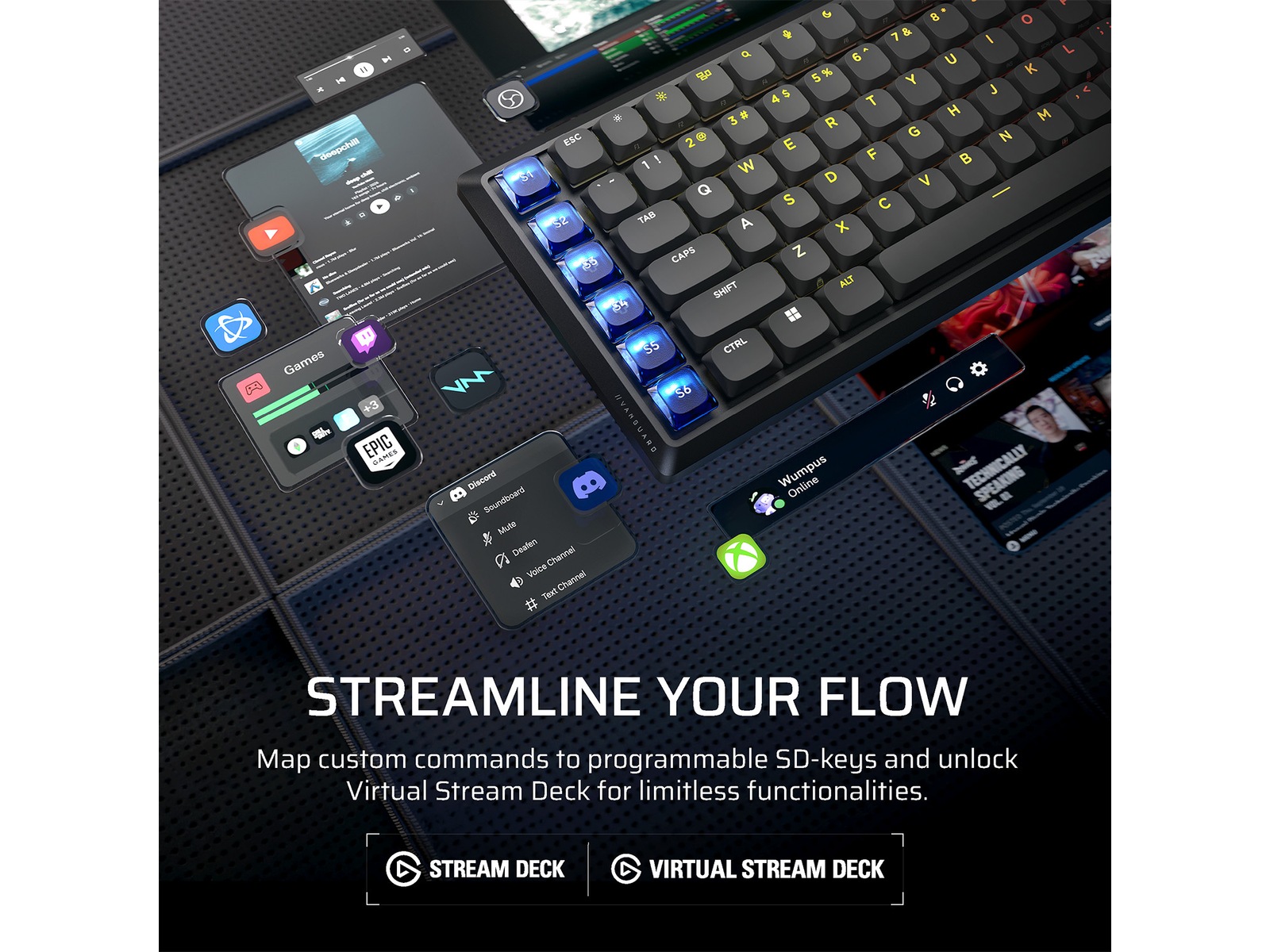 CORSAIR VANGUARD AIR 99 WIRELESS Tastatur Gamingtastatur