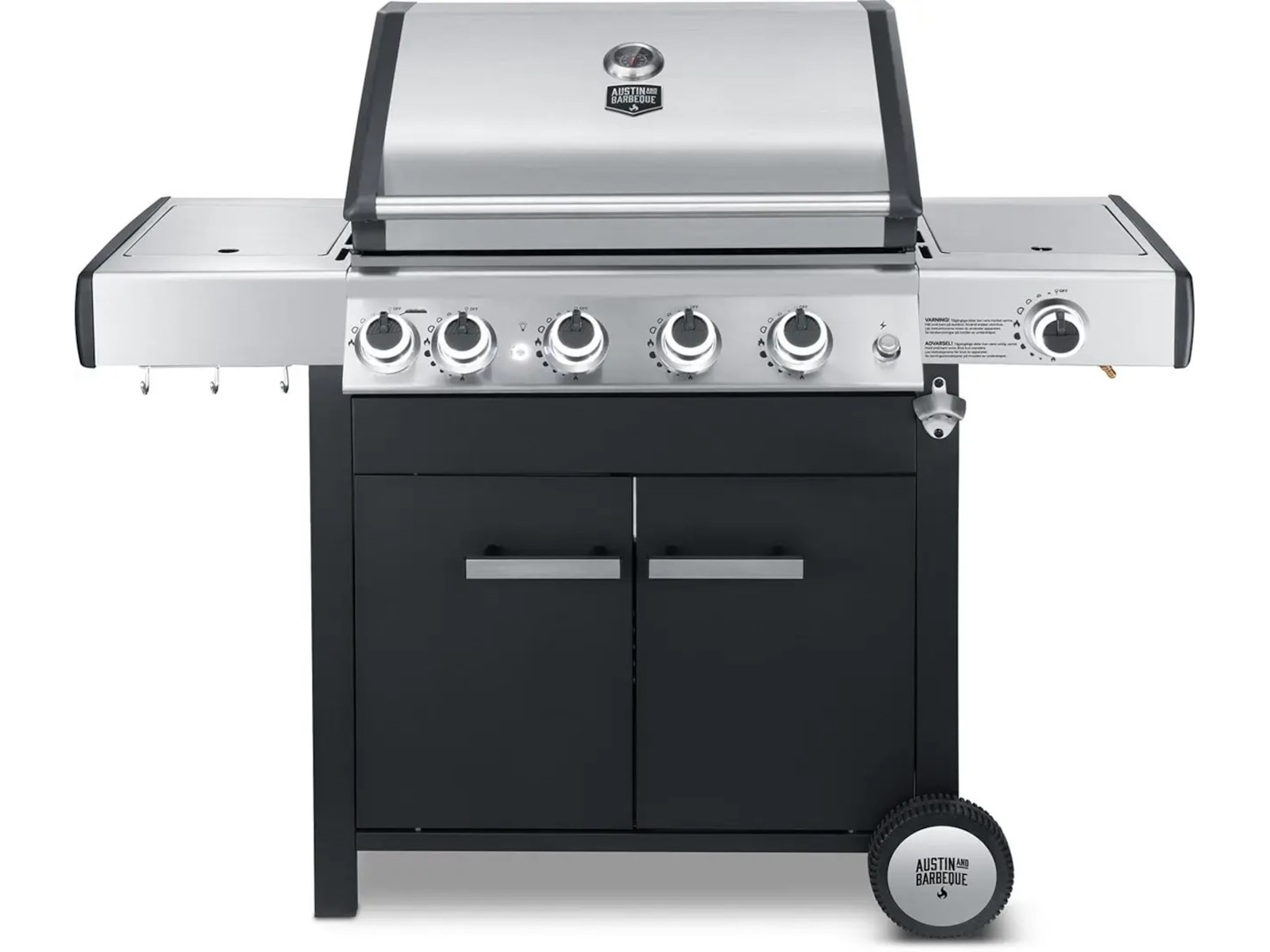 Austin and Barbeque Gassgrill med flere brennere og funksjoner Grill