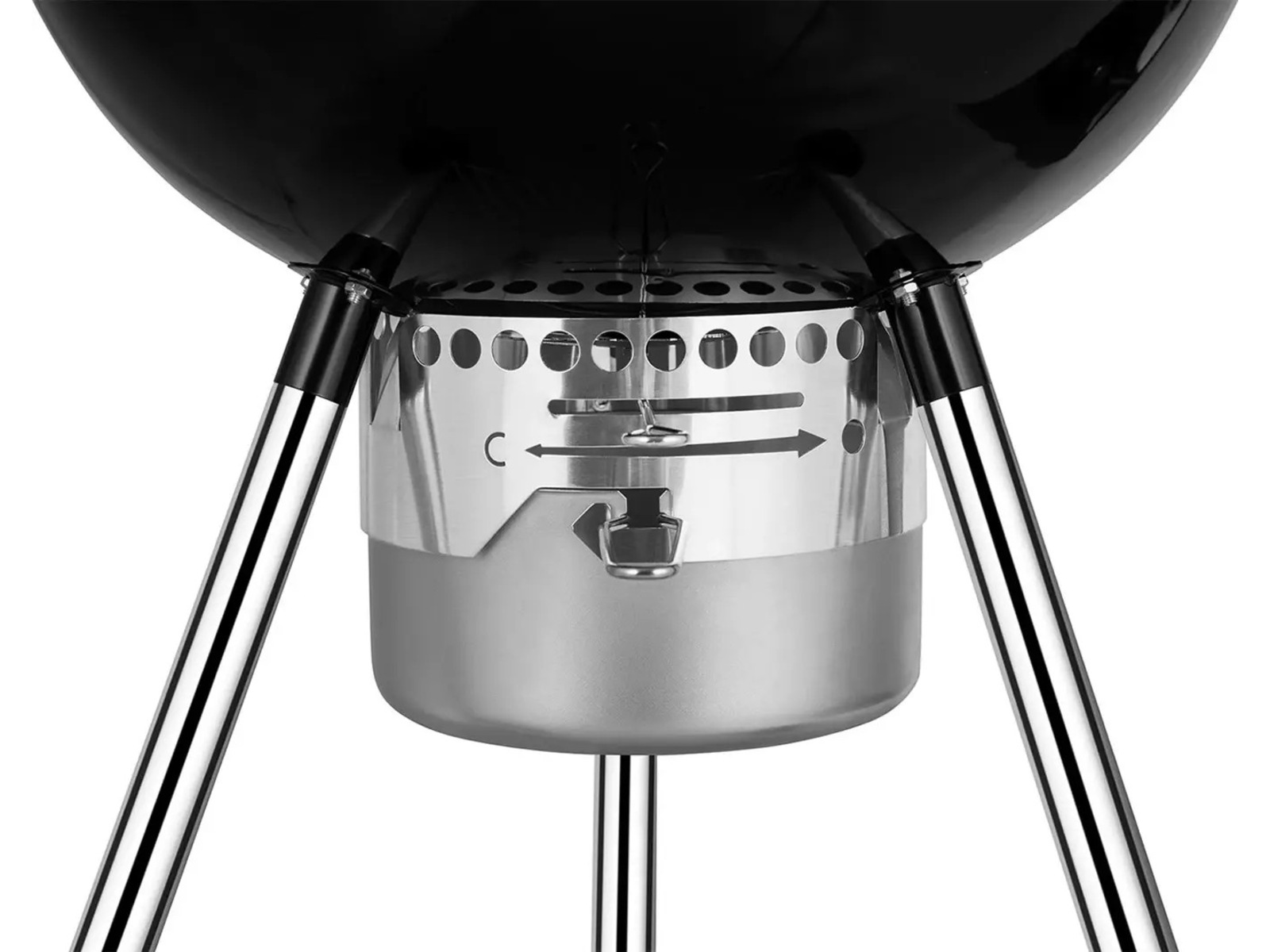 Austin and Barbeque Stor kullgrill med termometer i rustfritt stål Grill