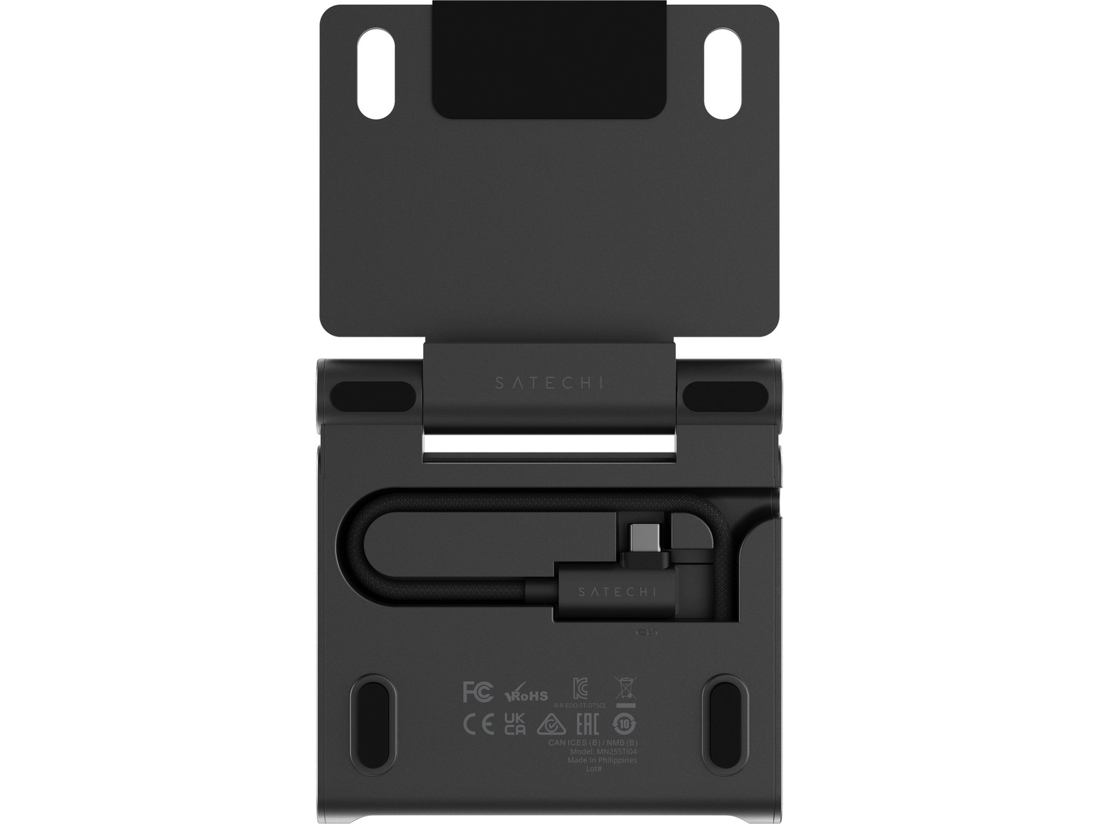 Satechi OnTheGo™ Foldable Stand Hub (space sort) Dockingstasjon & USB-HUB